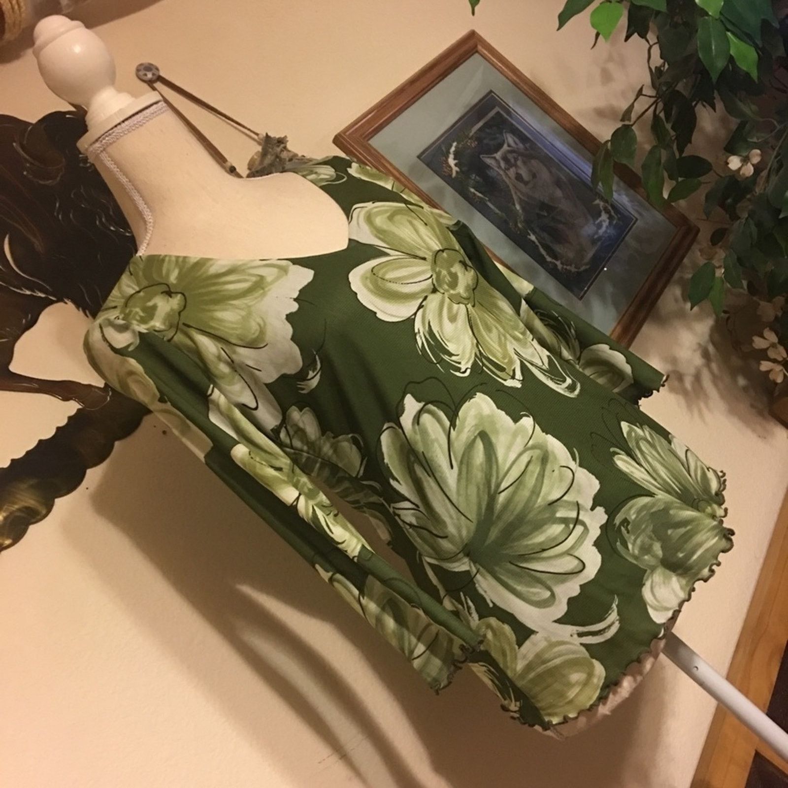 Other Moa Moa green floral 3/4 sleeve top S Size S / US 4 / IT 40 - 2 Thumbnail