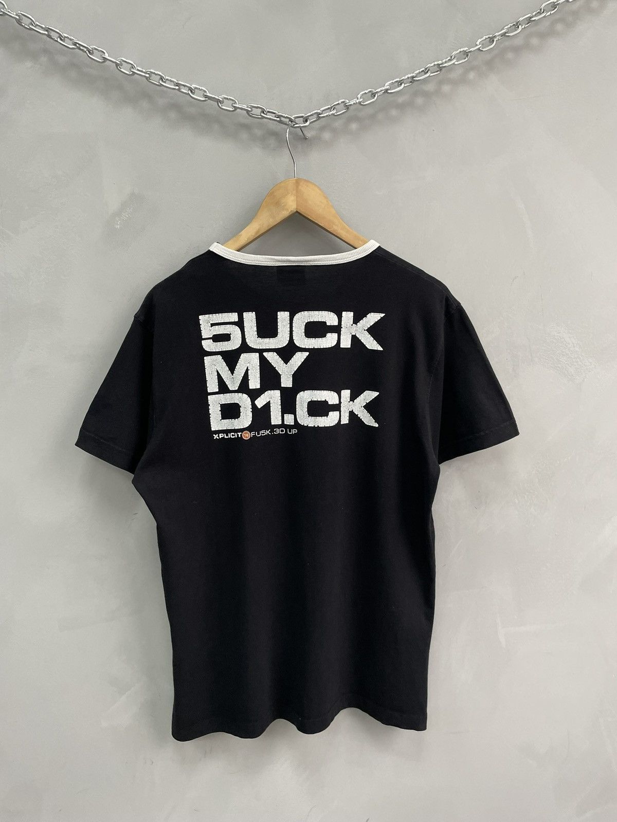 Designer Vintage Fishbone Suck My Dick Xplicit Layered Tee Sz XL Size US L / EU 52-54 / 3 - 8 Thumbnail