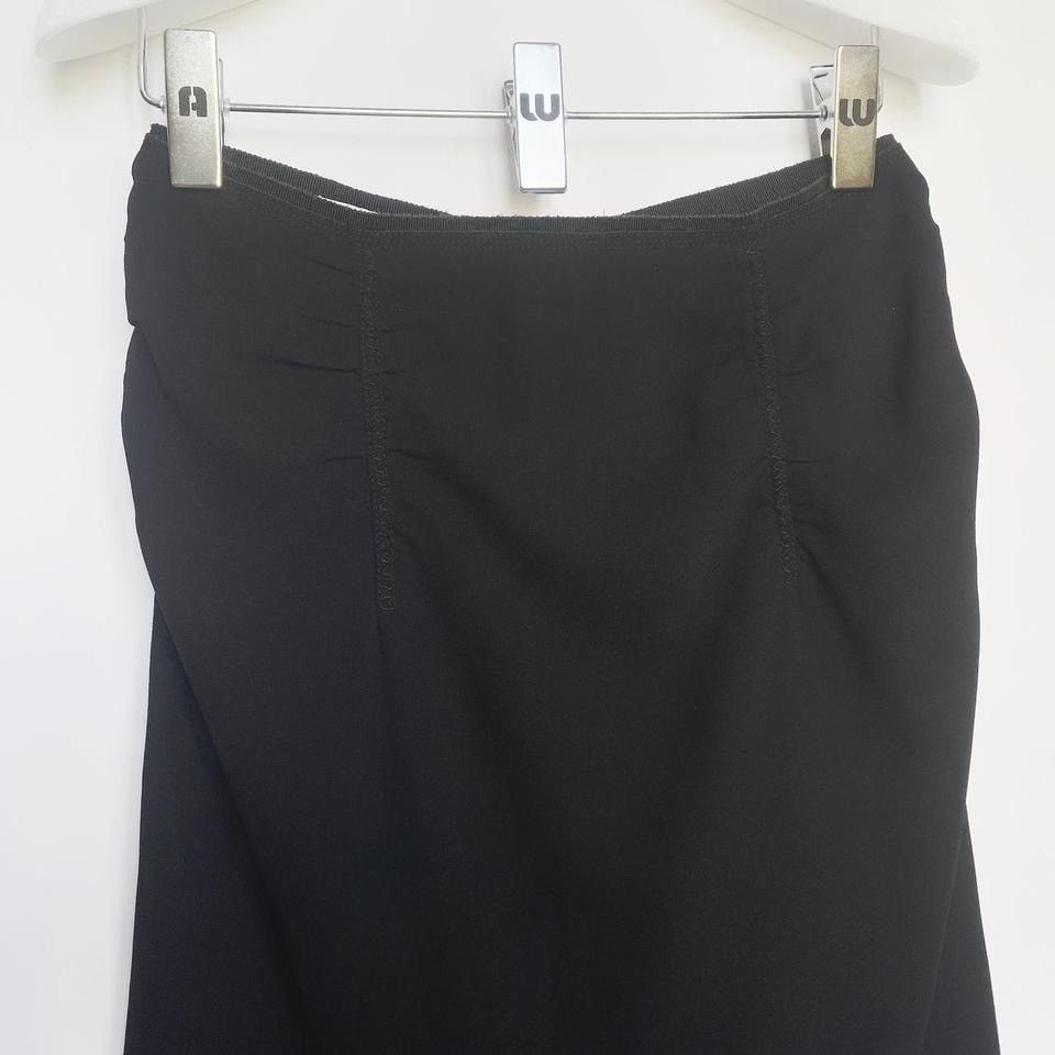 Prada × Vintage prada vintage midi skirt with draped back Size 22" - 2 Thumbnail