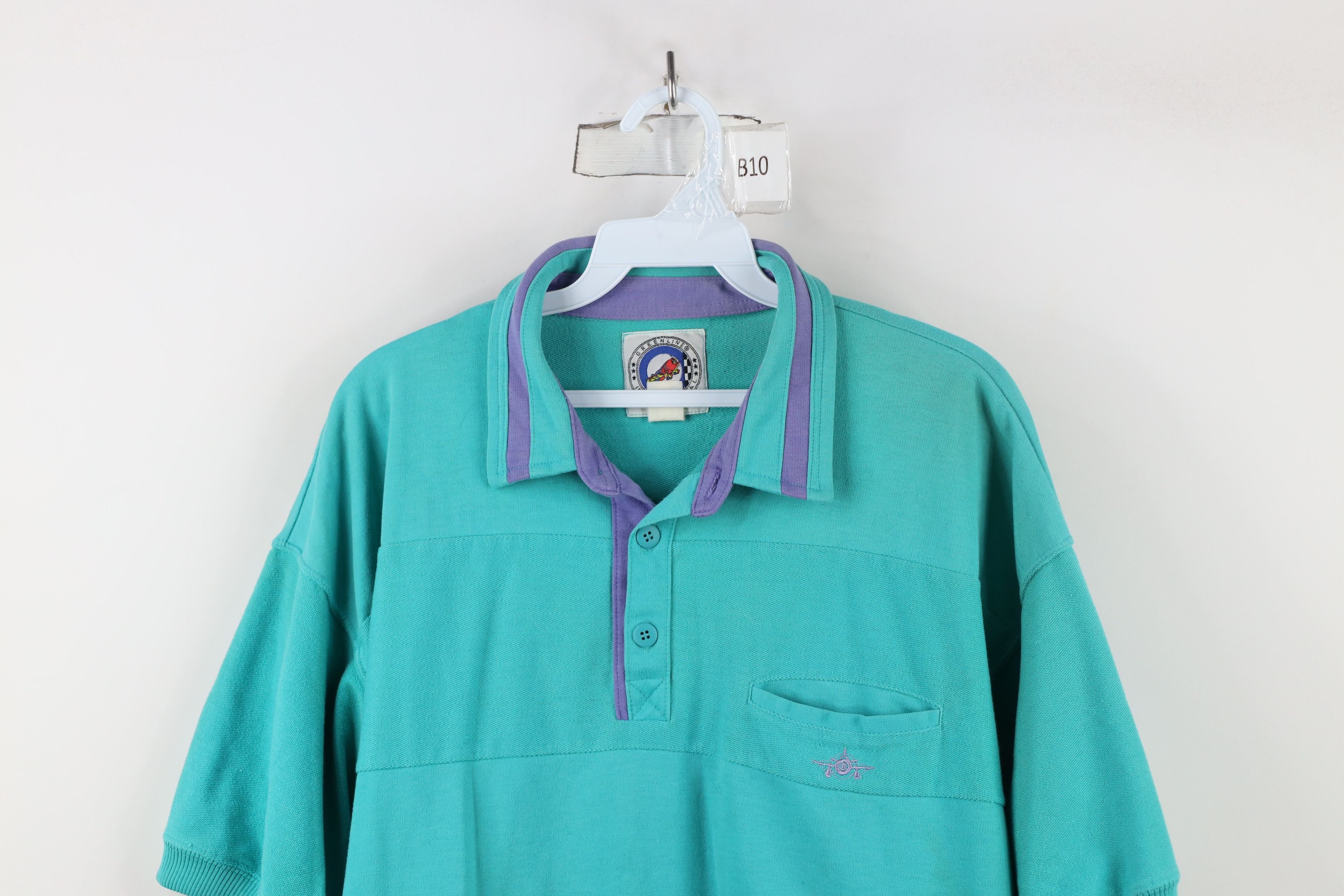 Vintage Vintage 90s Streetwear Striped Collared Pullover Polo Shirt Size US L / EU 52-54 / 3 - 2 Thumbnail