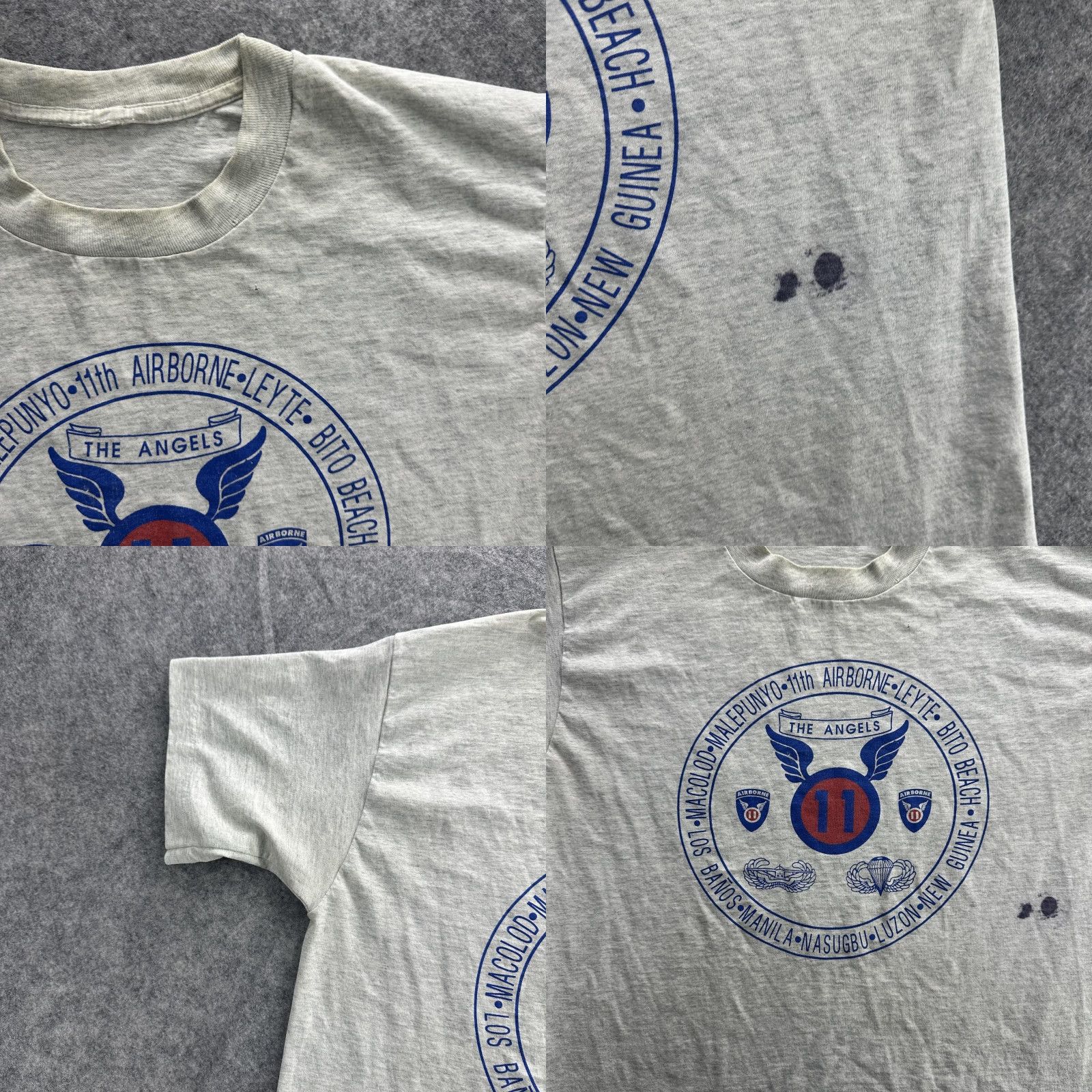 Vintage VINTAGE Screen Stars 11th Airborne Division T-Shirt Mens Medium Gray WWII Paratrooper 90s Military Graphic Size US M / EU 48-50 / 2 - 8 Thumbnail