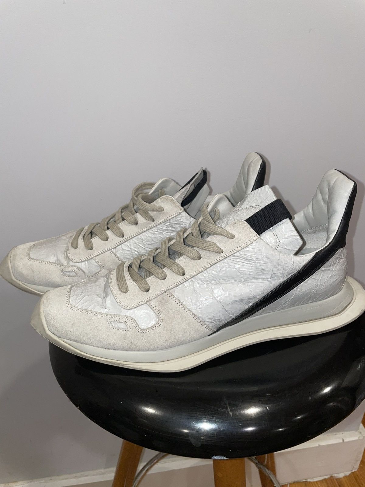 Rick Owens Rick Owens Off-White Phleg Runner Sneakers Size US 12 / EU 45 - 3 Thumbnail