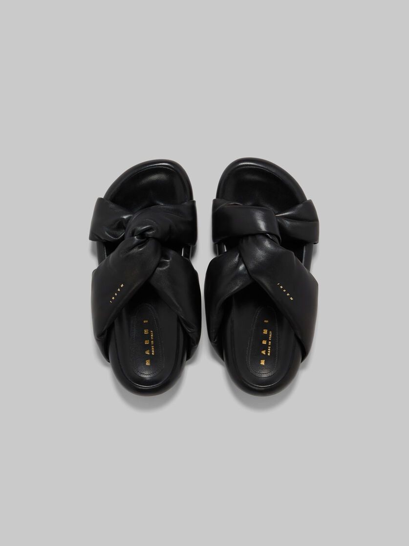 Marni oc11z0525 Twisted Leather Bubble Sandal in Black Size US 8 / IT 38 - 3 Thumbnail