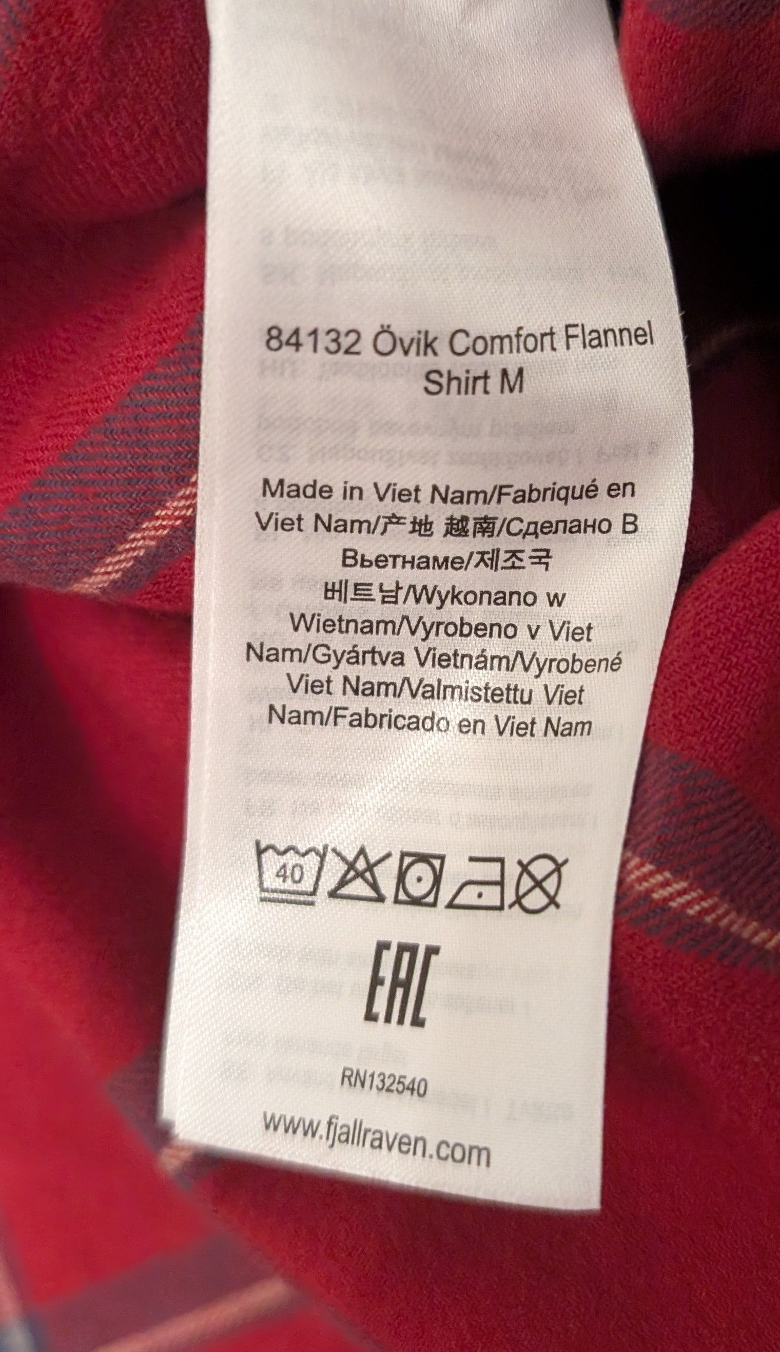 Fjallraven NWT Fjallraven Ovik Comfort Flannel Shirt Red Oak Size US L / EU 52-54 / 3 - 5 Thumbnail