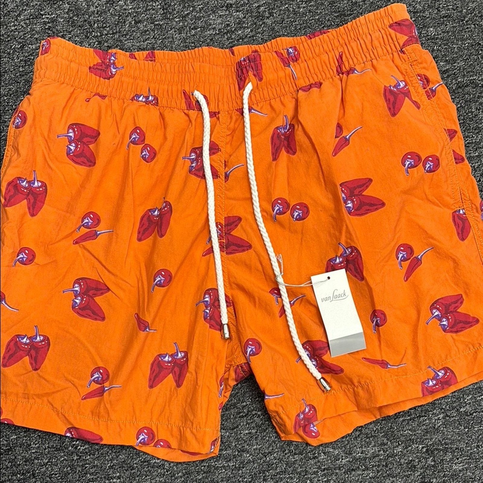 Other NWT Van Laack Vibrant Orange Swim Trunks Chili Print Size L Size US 34 / EU 50 - 1 Thumbnail