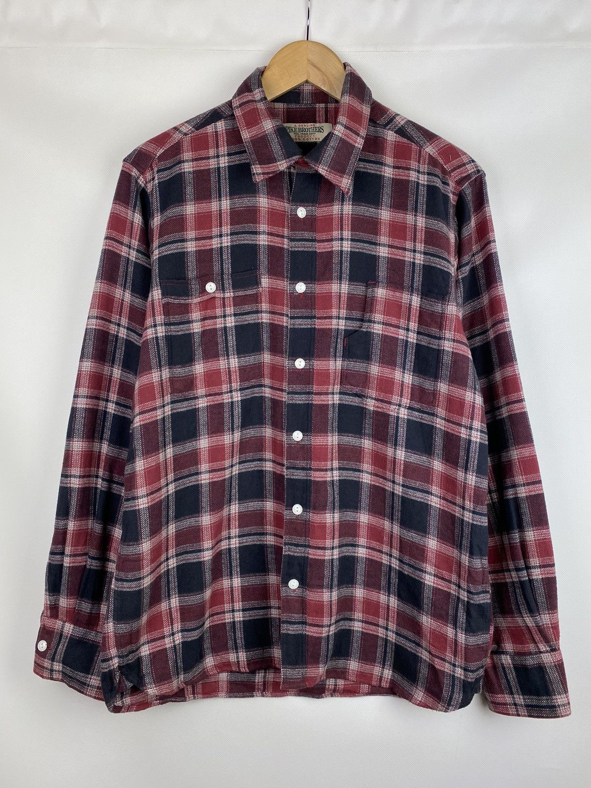 Pike Brothers Pike Brothers men’s long sleeve flannel checked shirt size M Size US M / EU 48-50 / 2 - 1 Thumbnail