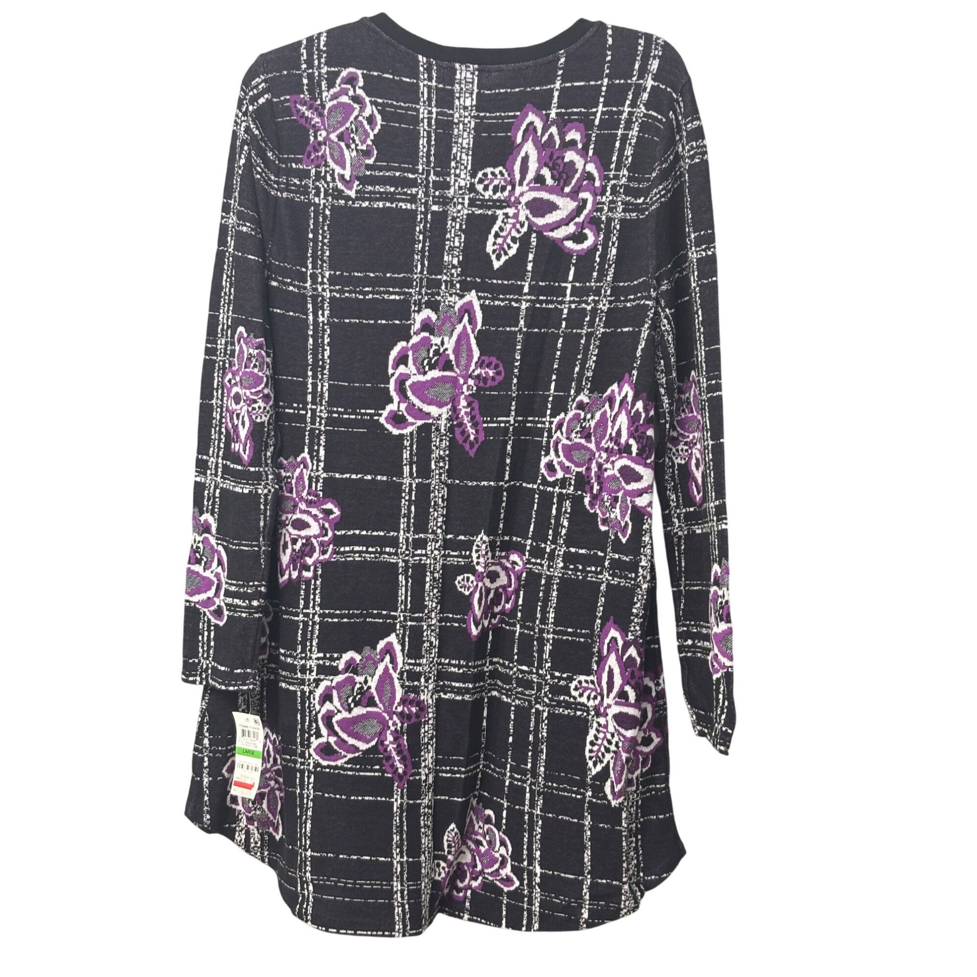 Other Style & Co Patterned Jacquard Sweater, Violet combo, Sz. L Size L / US 10 / IT 46 - 10 Thumbnail