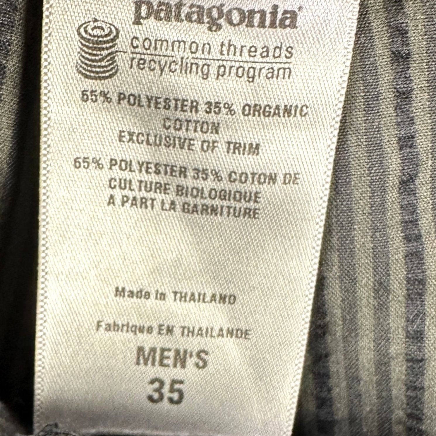 Patagonia Patagonia Mens Shorts Chino 35 Gray Seersucker Flat Front Pockets Cotton Polyester Vintage N/A Fashionable Outdoor Casual Size US 35 - 4 Thumbnail
