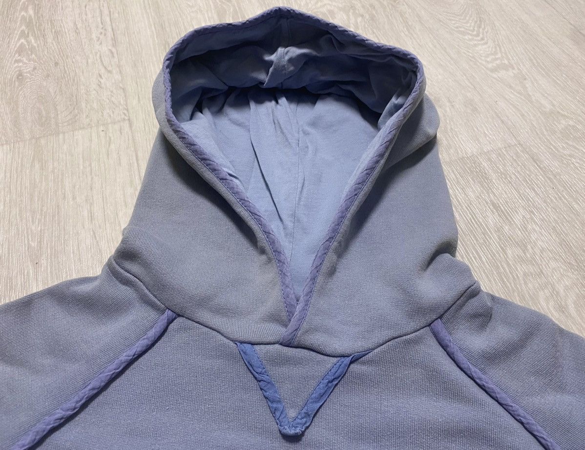 Raf by Raf Simons Raf Simons Distressed Blue Cotton Hoodie Embroidered Logo Size US L / EU 52-54 / 3 - 12 Thumbnail
