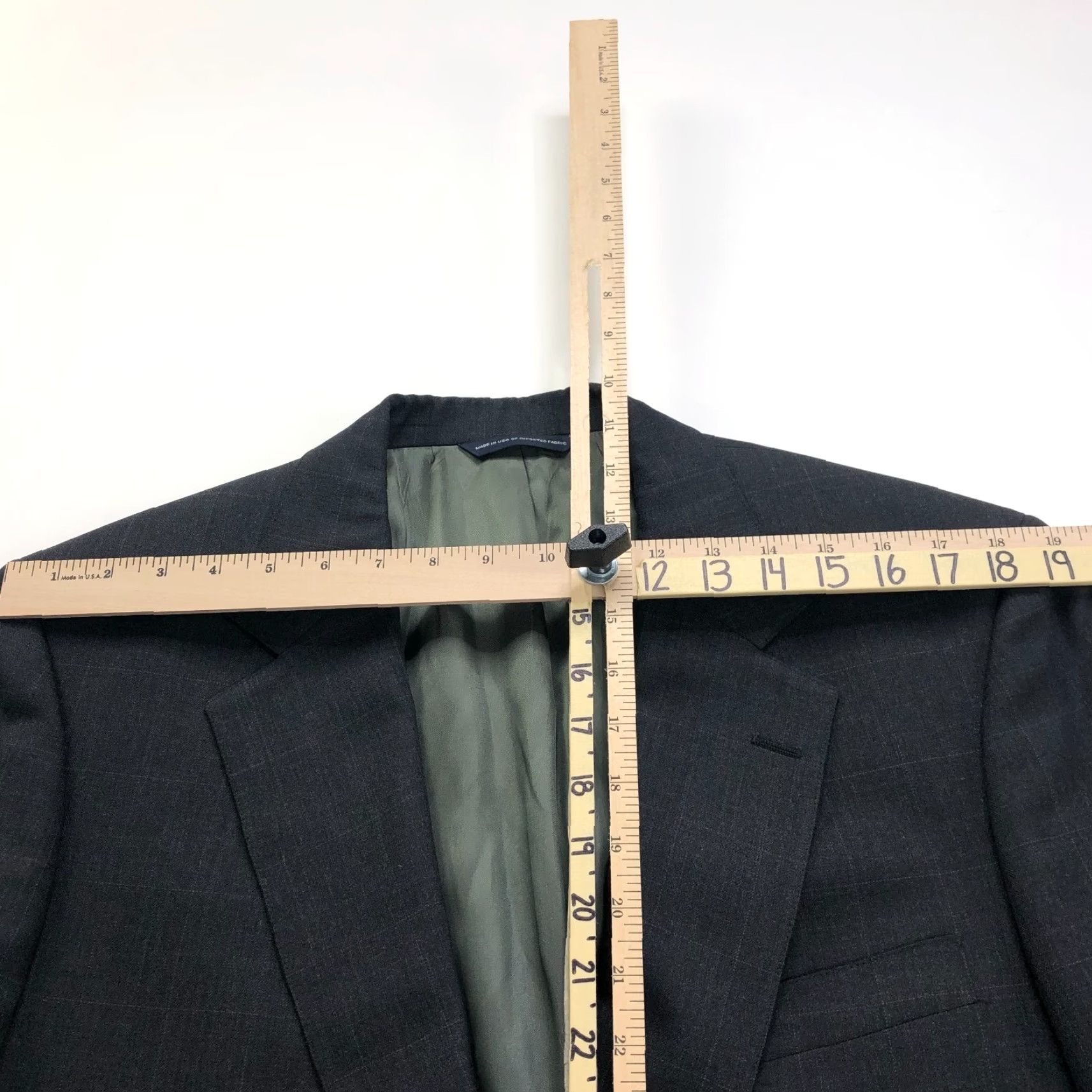 Brooks Brothers Brooks Brothers 41 Long 100% Wool Blazer Suit Sport Coat Jacket Windowpane Gray Size 42R - 5 Thumbnail