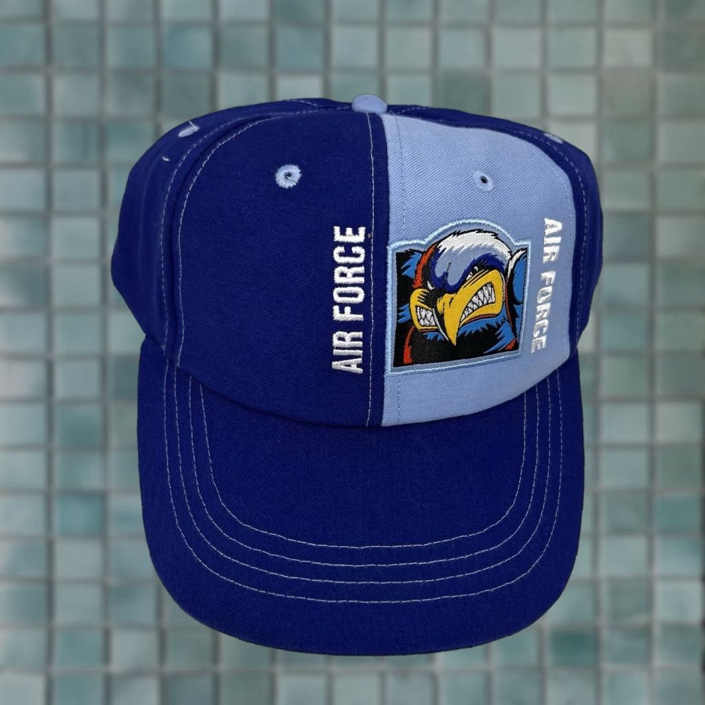 Vintage Air Force Embroidered Snap-Back Cap Blue Adult One Size Adjustable Twill Hat Mens Cap Size ONE SIZE - 1 Thumbnail