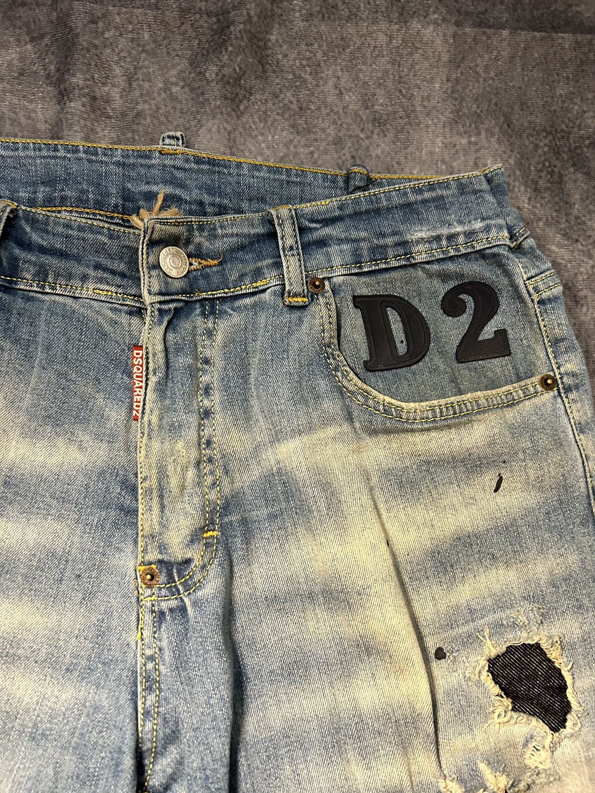 Dsquared2 DQUARED2 Ripped Denim Jeans Size US 34 / EU 50 - 3 Thumbnail