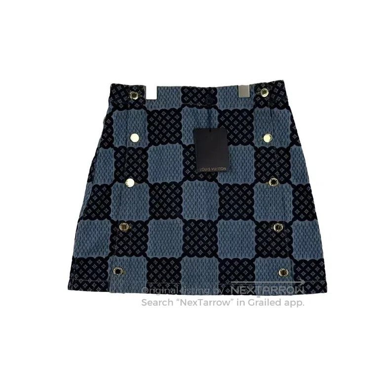 Louis Vuitton Louis Vuitton Denim blue presbyopic leather label checkerb Size 33" - 1 Thumbnail