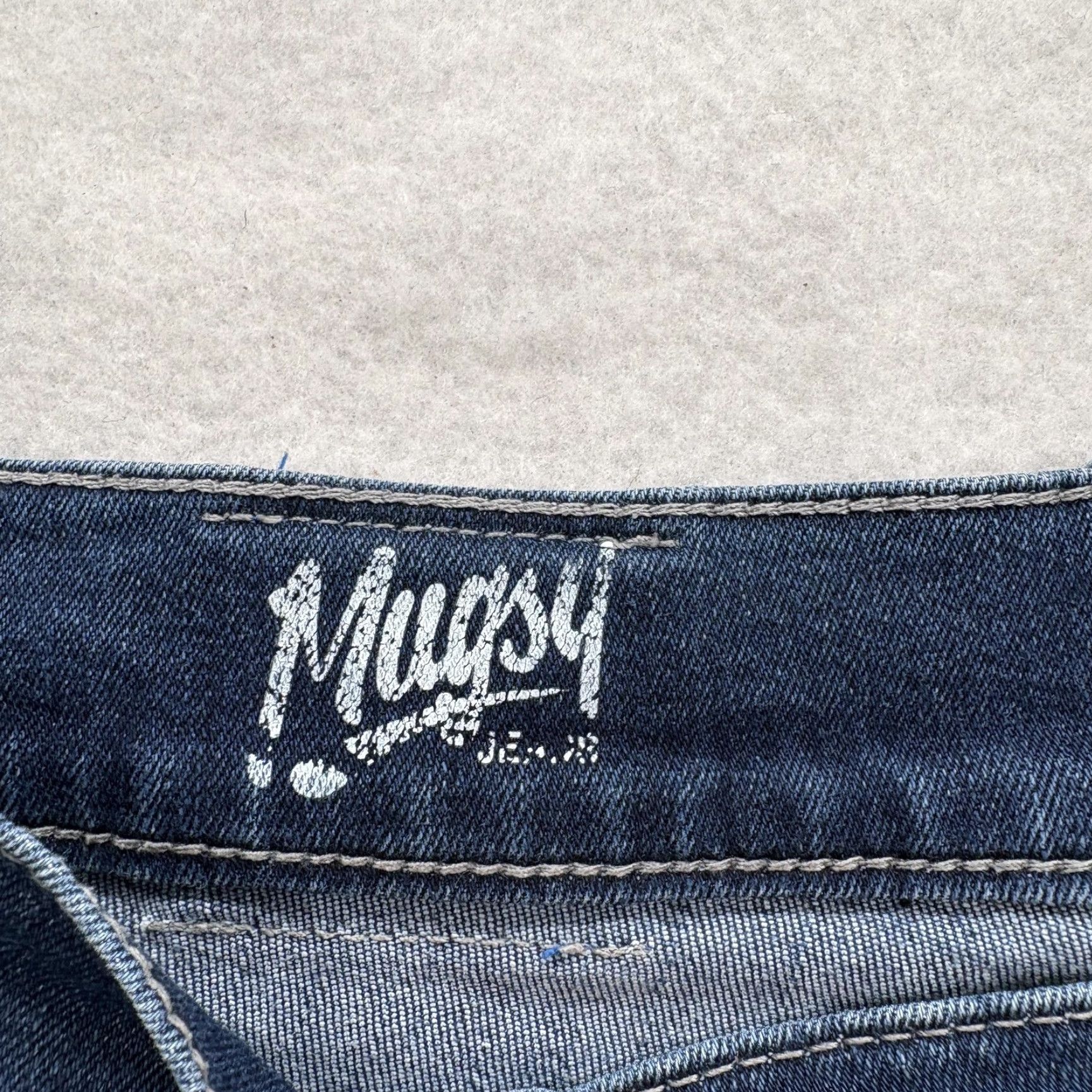 Denime Mugsy Kinzies Jeans Mens 32x30 Blue Medium Slim Straight Denim Jeans Size US 32 / EU 48 - 4 Thumbnail