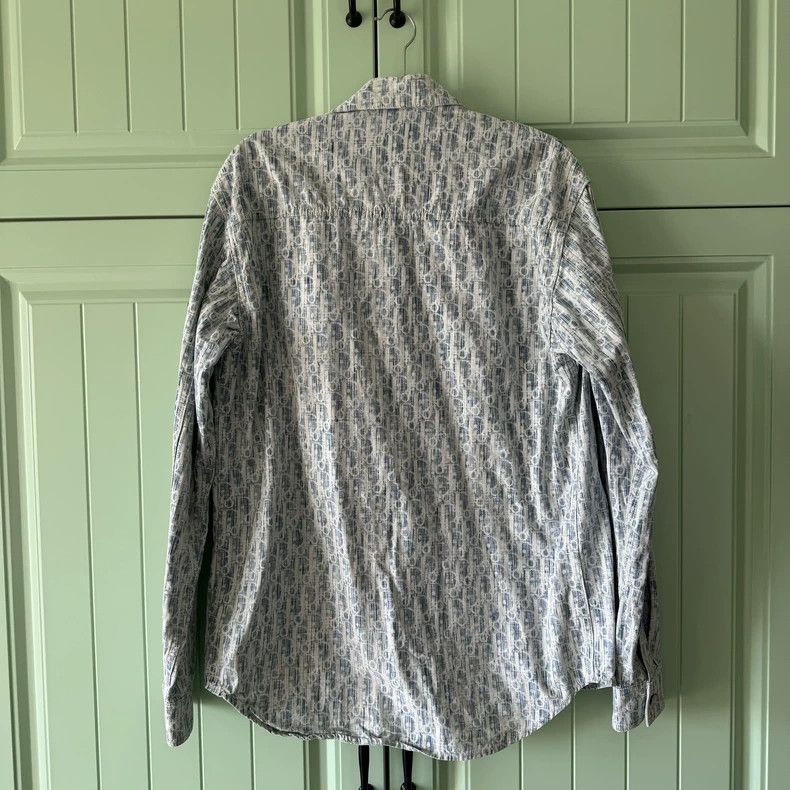 Dior Dior Size37 Blue full-printed old-fashioned shirt Size US XS / EU 42 / 0 - 2 Thumbnail