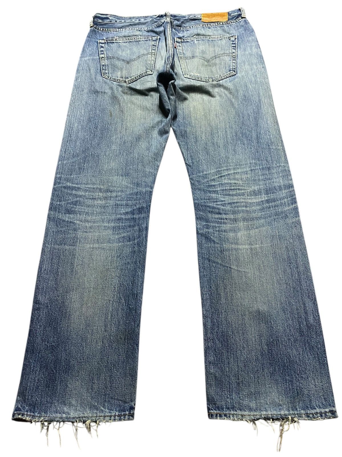 Levi's Vintage Levis 501 Big E Faded Wash Distressed Loose Jeans Size US 37 - 2 Thumbnail
