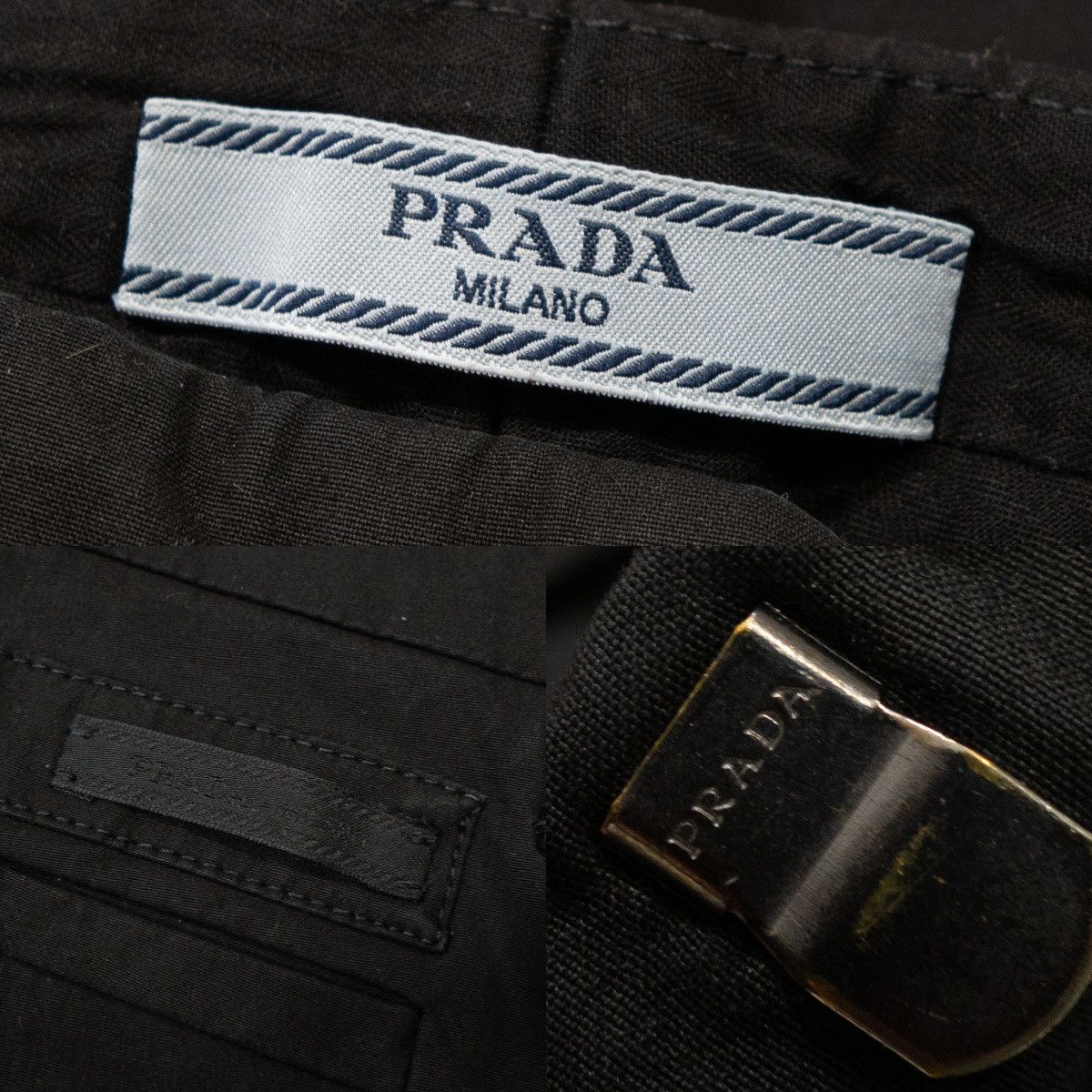 Prada Milano Cropped Fit Logo Pants P2925 2015 Size 32" / US 10 / IT 46 - 7 Thumbnail