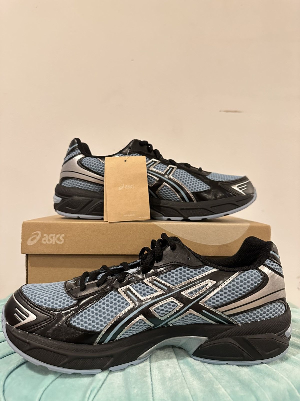 Asics ASICS Gel-1130 Black Ice Blue Size US 12 / EU 45 - 2 Thumbnail