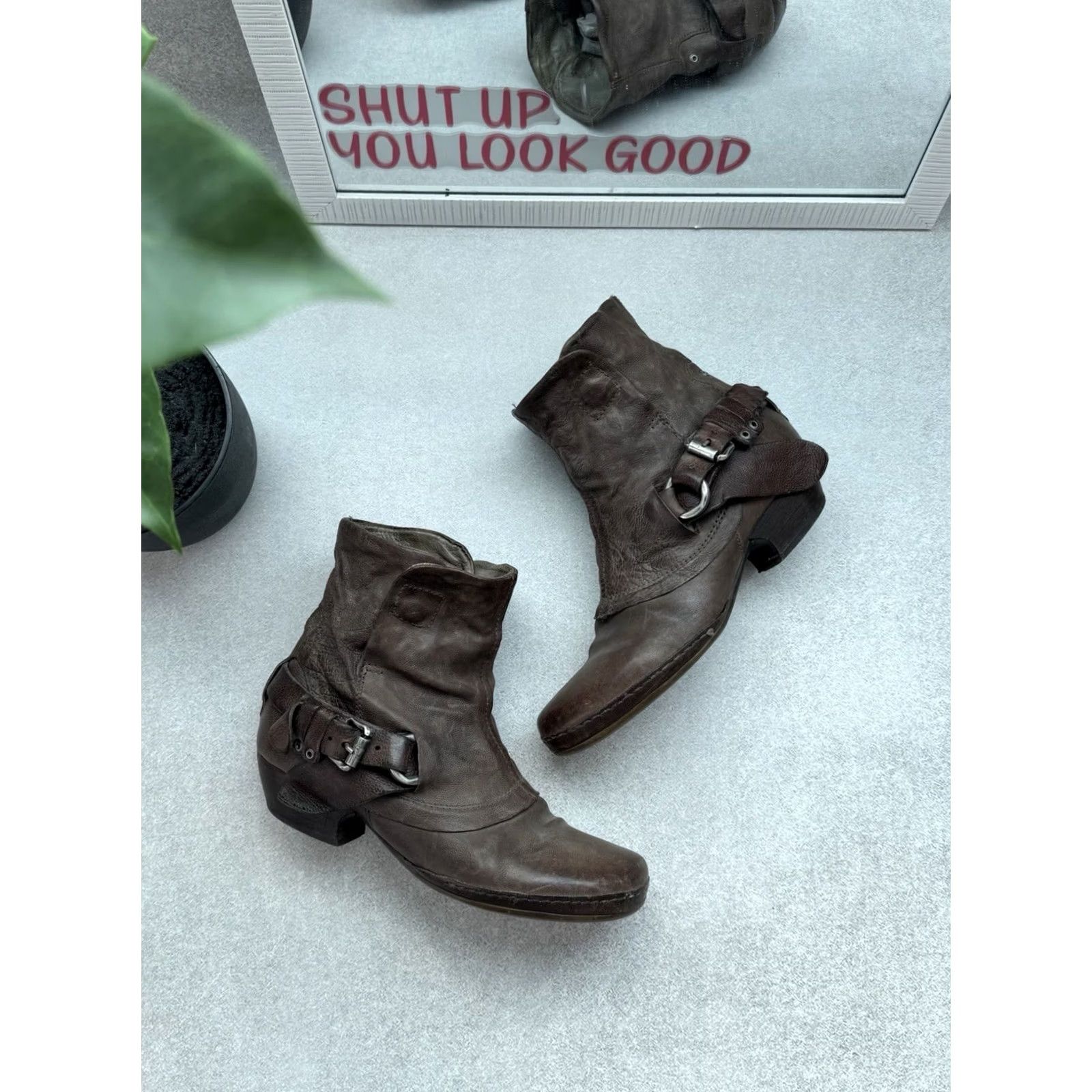 A.S.98 VINTAGE A.S.98 Airstep Ankle Leather Biker Boot Women Size 39 US 8.5 Brown Size US 9 / IT 39 - 2 Thumbnail