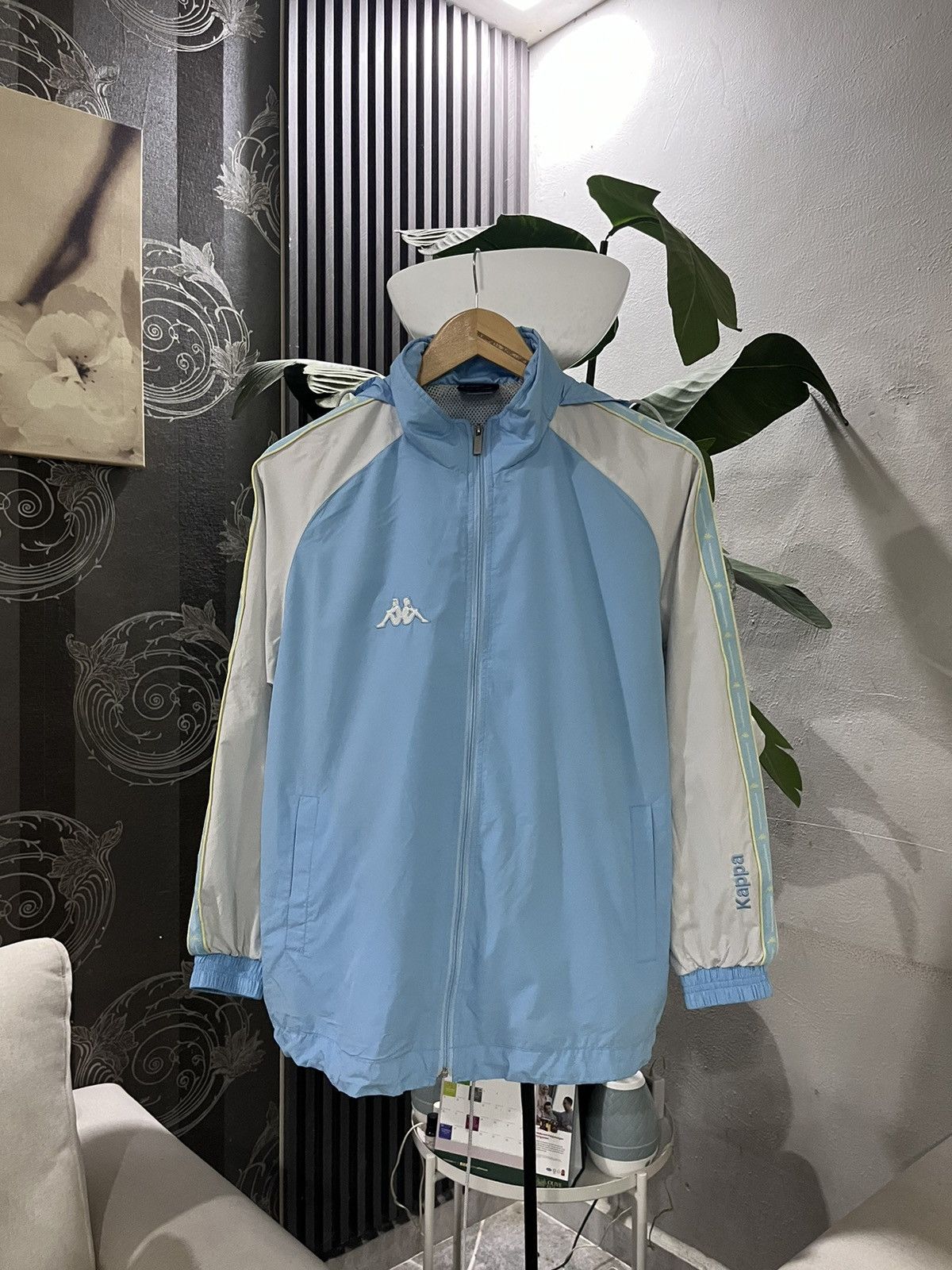 上品なファッション Rare Jacket Kappa Kappa Multicolour up Zip Rainbow White スキー