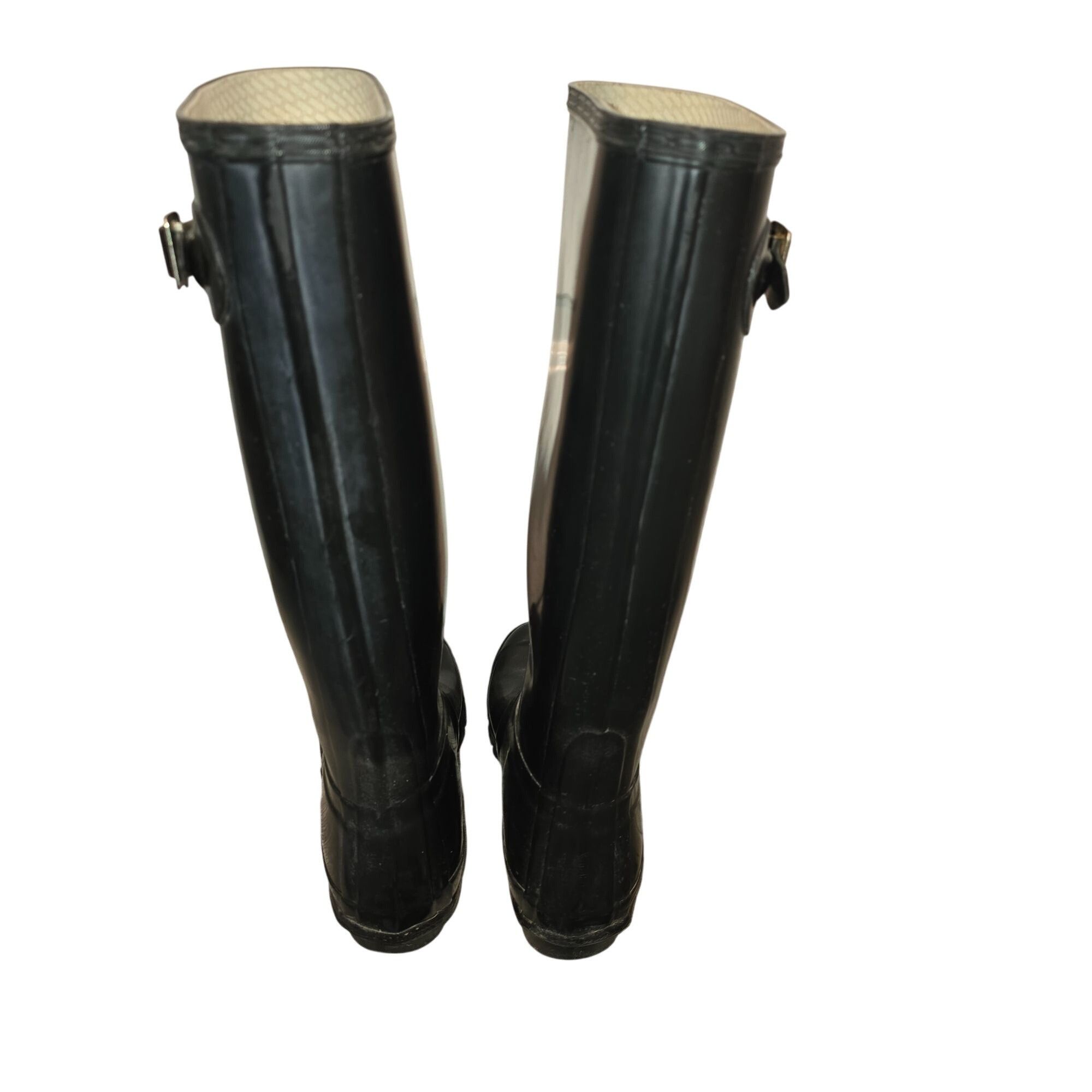 Hunter Hunter Tall Black Rubber Rain Boots Womens 8 Golashes Spring Size US 8 / IT 38 - 3 Thumbnail