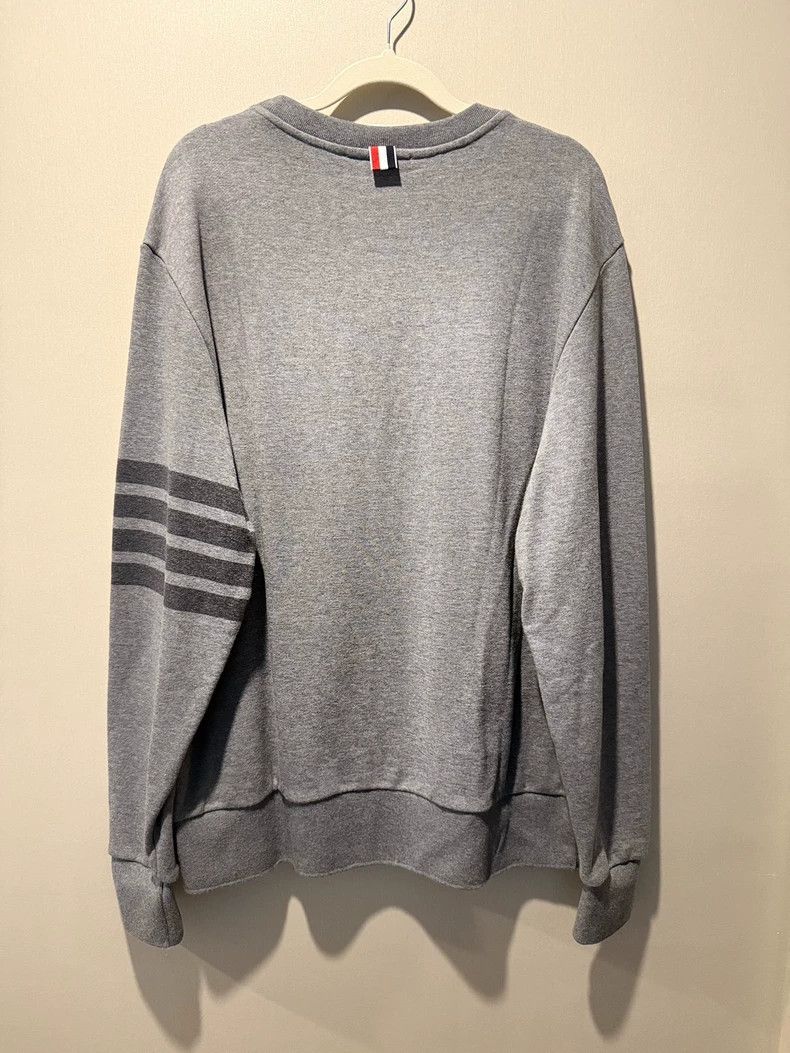 Thom Browne THOM BROWNE Grey crew neck sweatshirt Size US L / EU 52-54 / 3 - 2 Thumbnail