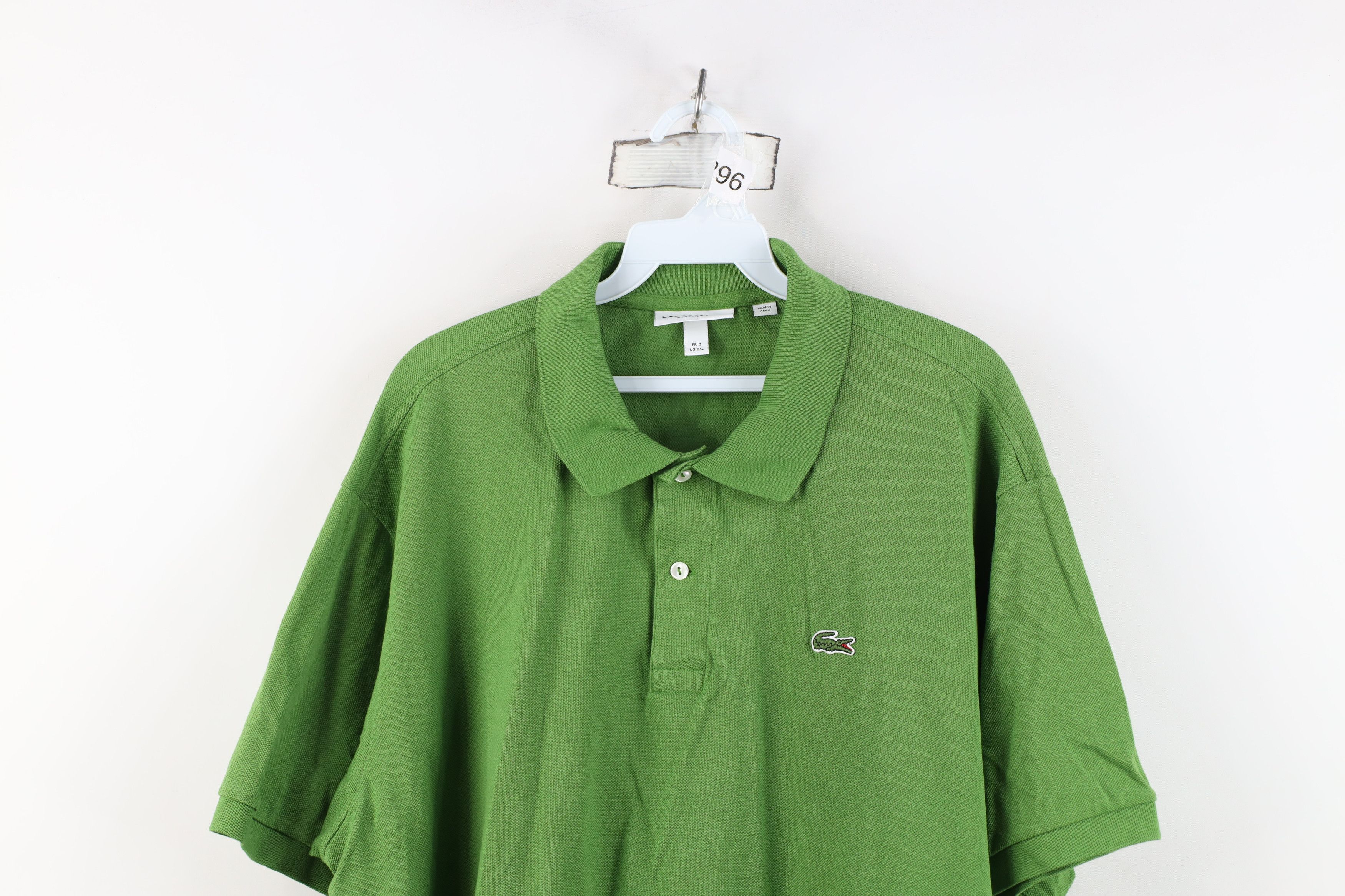 Lacoste Lacoste Classic Fit Croc Logo Collared Golf Polo Shirt Green Size US XXL / EU 58 / 5 - 2 Thumbnail