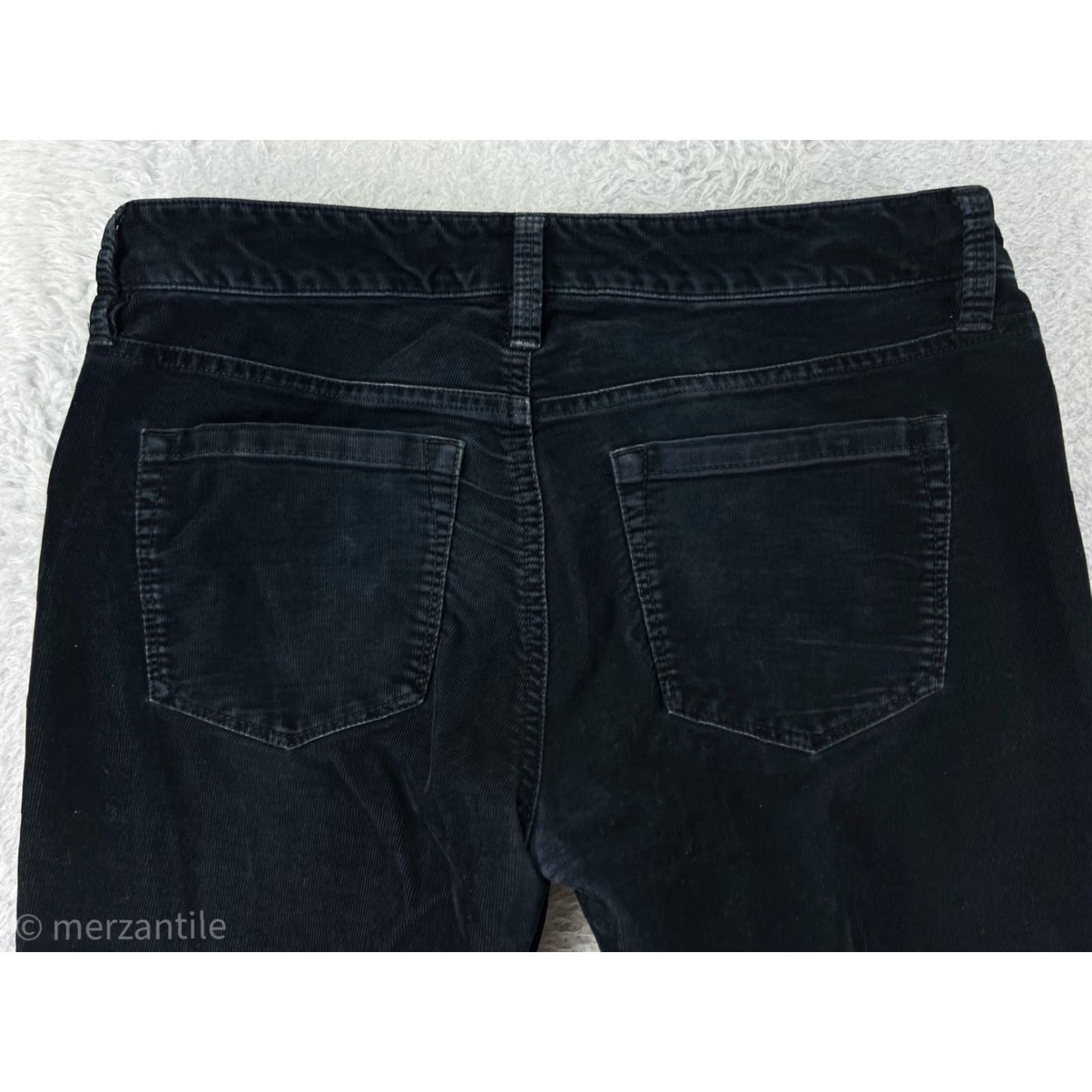 Ann Taylor Ann Taylor LOFT Pants Womens 1P Black Corduroy Straight Low Rise Petite 29W 27in Inseam Men? Women. Size 25" / US 0 / IT 36 - 5 Thumbnail