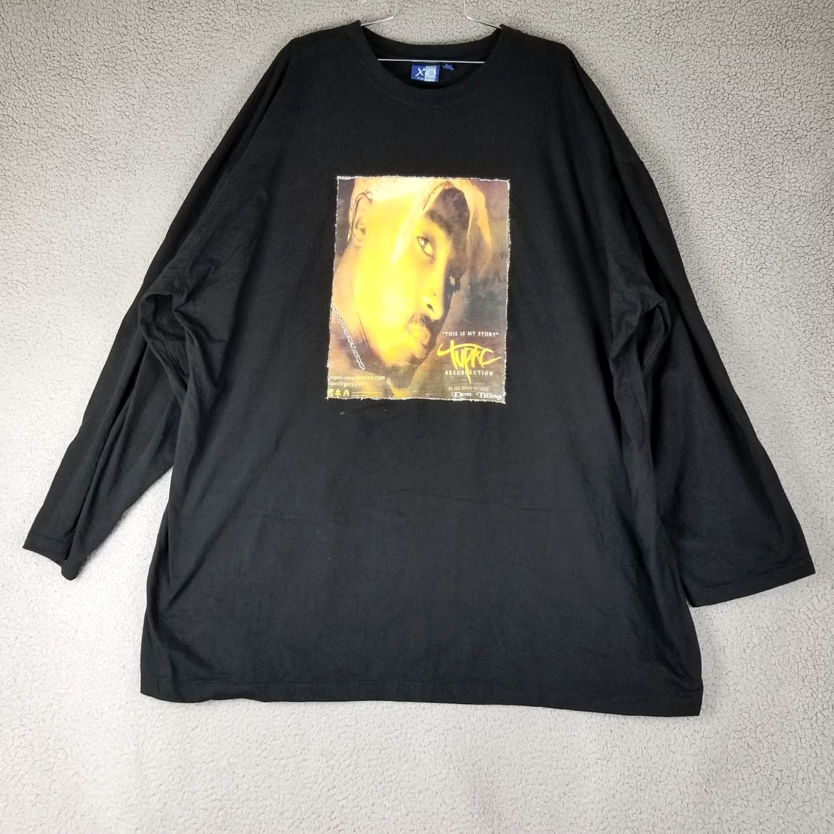 Vintage Tupac Shirt In His Own Words Hip Hop XIO Tee 5XL Black Mens Graphic Tee Glitter Cotton 2010-2019 Brand XIO Size US XXL / EU 58 / 5 - 2 Thumbnail