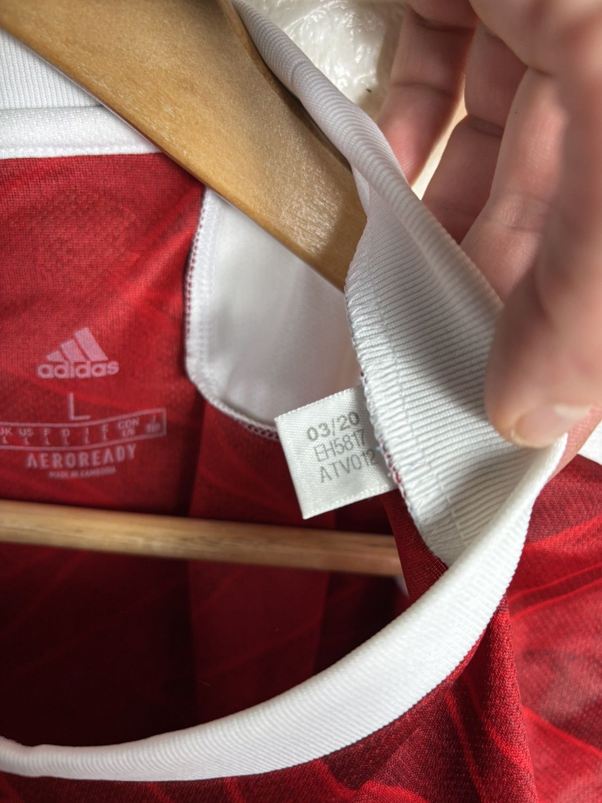 Adidas ARSENAL LONDON 2020 2021 HOME FOOTBALL SHIRT SOCCER JERSEY Size US L / EU 52-54 / 3 - 9 Thumbnail