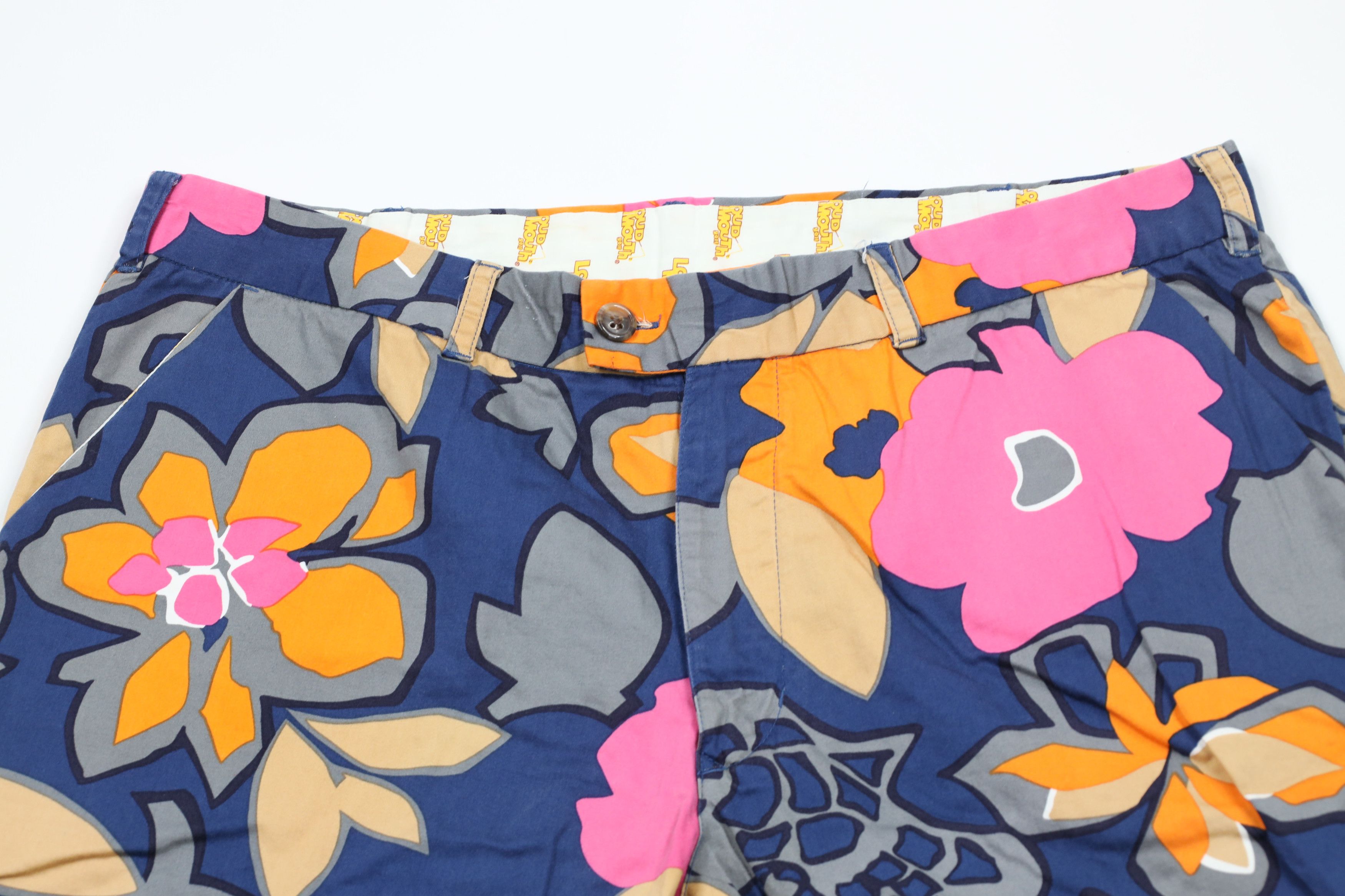 Vintage Loudmouth Golf Flower All Over Print Stretch Chino Shorts Size US 38 / EU 54 - 2 Thumbnail