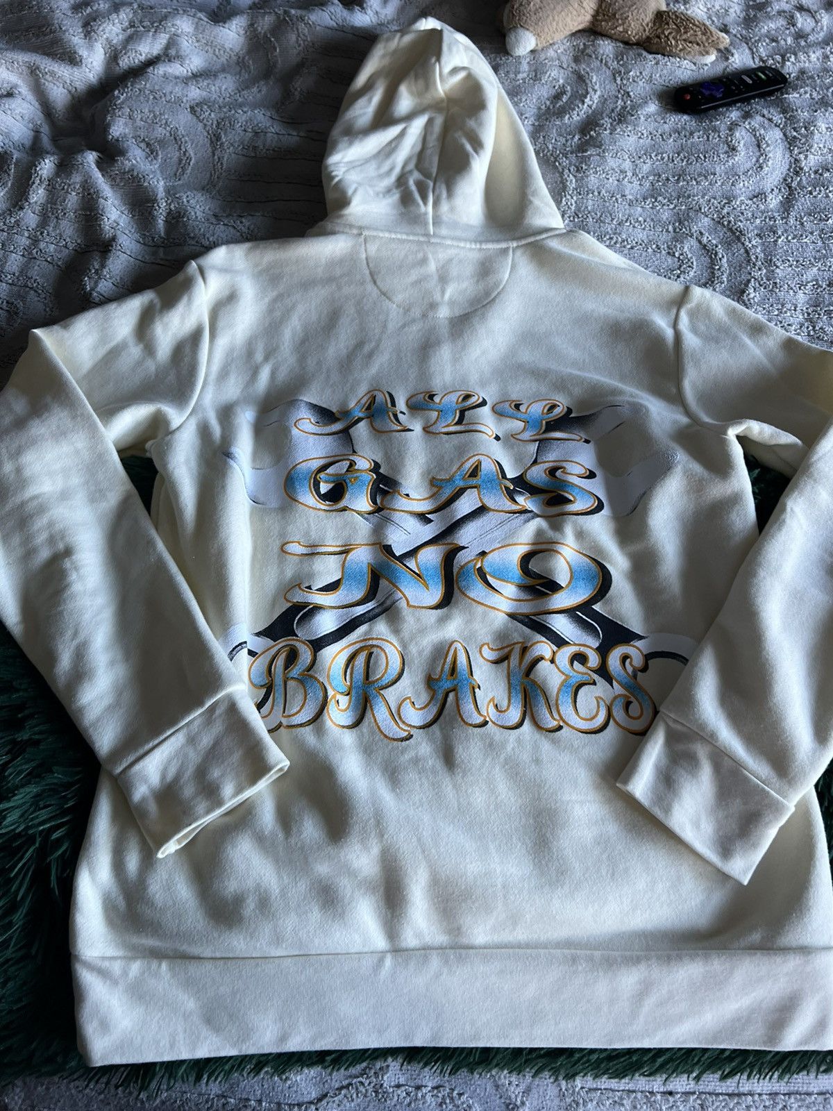 Other Crispy “All Gas No Breaks” Cream Hoodie Size US S / EU 44-46 / 1 - 3 Thumbnail