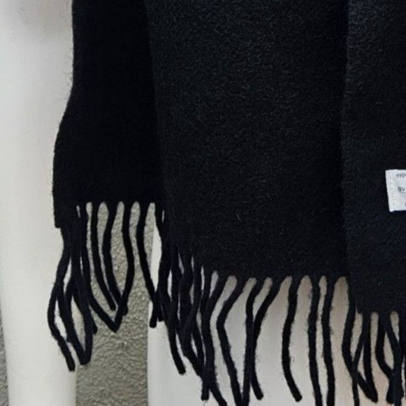 Other Irish Lambswool Black Shawl 72 x 12 Inches John Hanley Size ONE SIZE - 4 Thumbnail