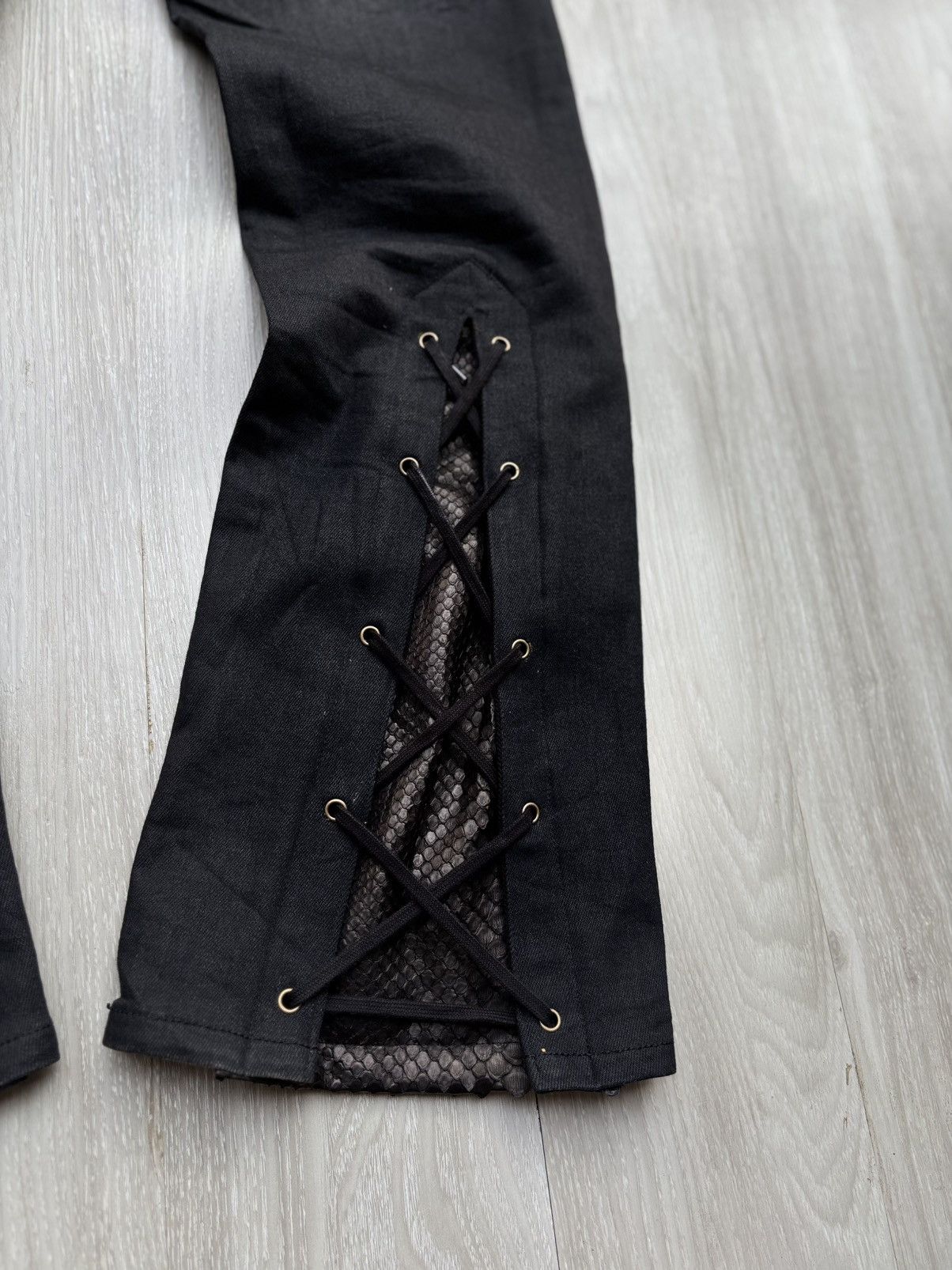 Japanese Brand BLACKPIA lace up flare jeans Size US 29 - 5 Thumbnail