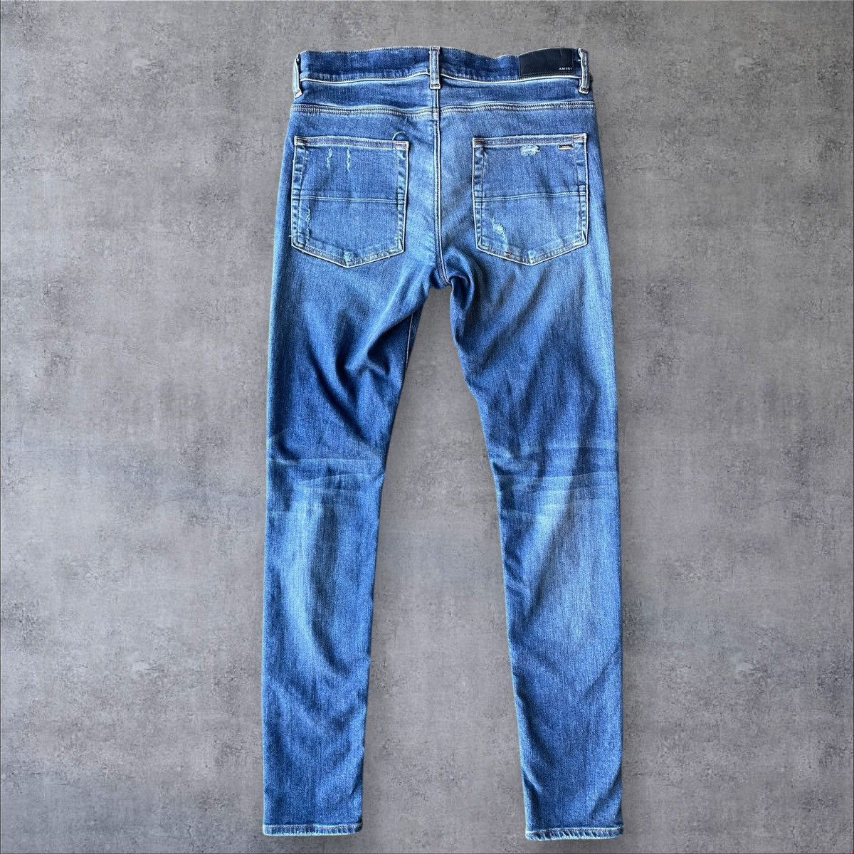Amiri VERY CLEAN AMIRI FRACTURED STRAIGHT-LEG JEANS SIZE 33 Size US 33 - 16 Thumbnail