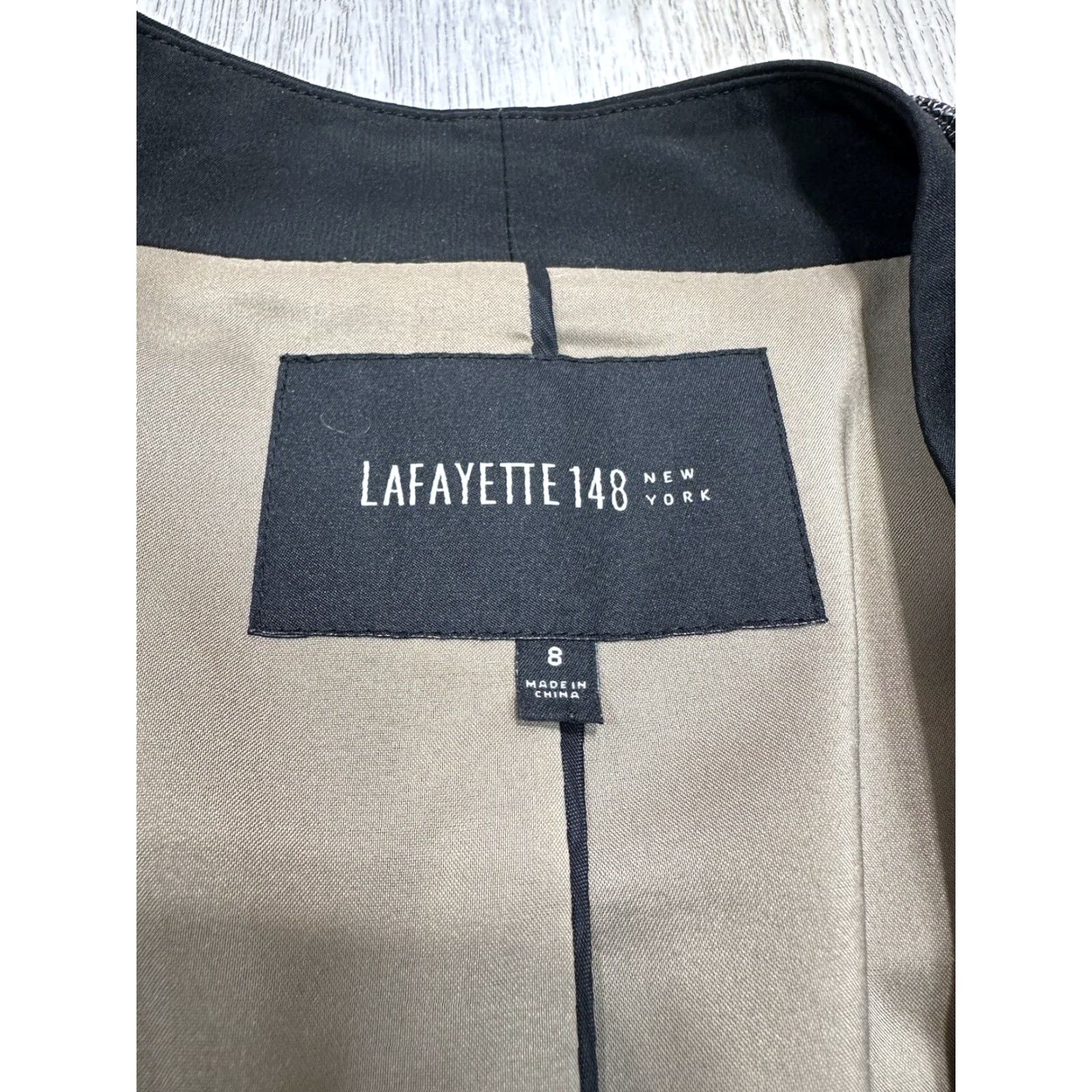 Vintage VINTAGE Lafayette 148 New York Brownish Gray Wool Silk Tweed Suit Jacket Blazer Womens Sz 8 Size M / US 6-8 / IT 42-44 - 5 Thumbnail