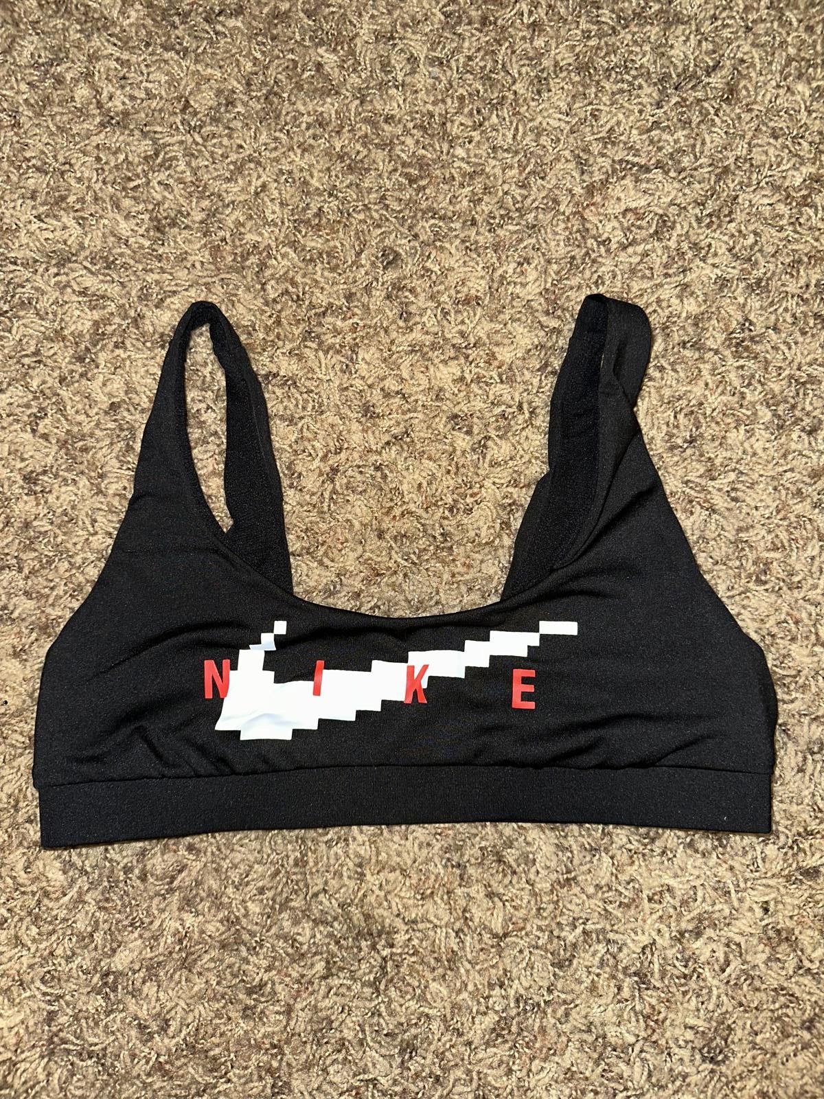 Nike Nike Women Multi Logo Scoop Neck Bikini Top Size ONE SIZE - 1 Thumbnail