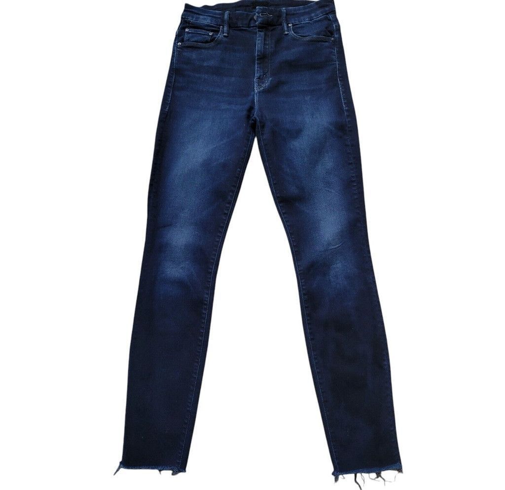 MOTHER Mother High Waisted Looker Ankle Fray Jeans. Dark Size 25. Size 25" / US 0 / IT 36 - 2 Thumbnail