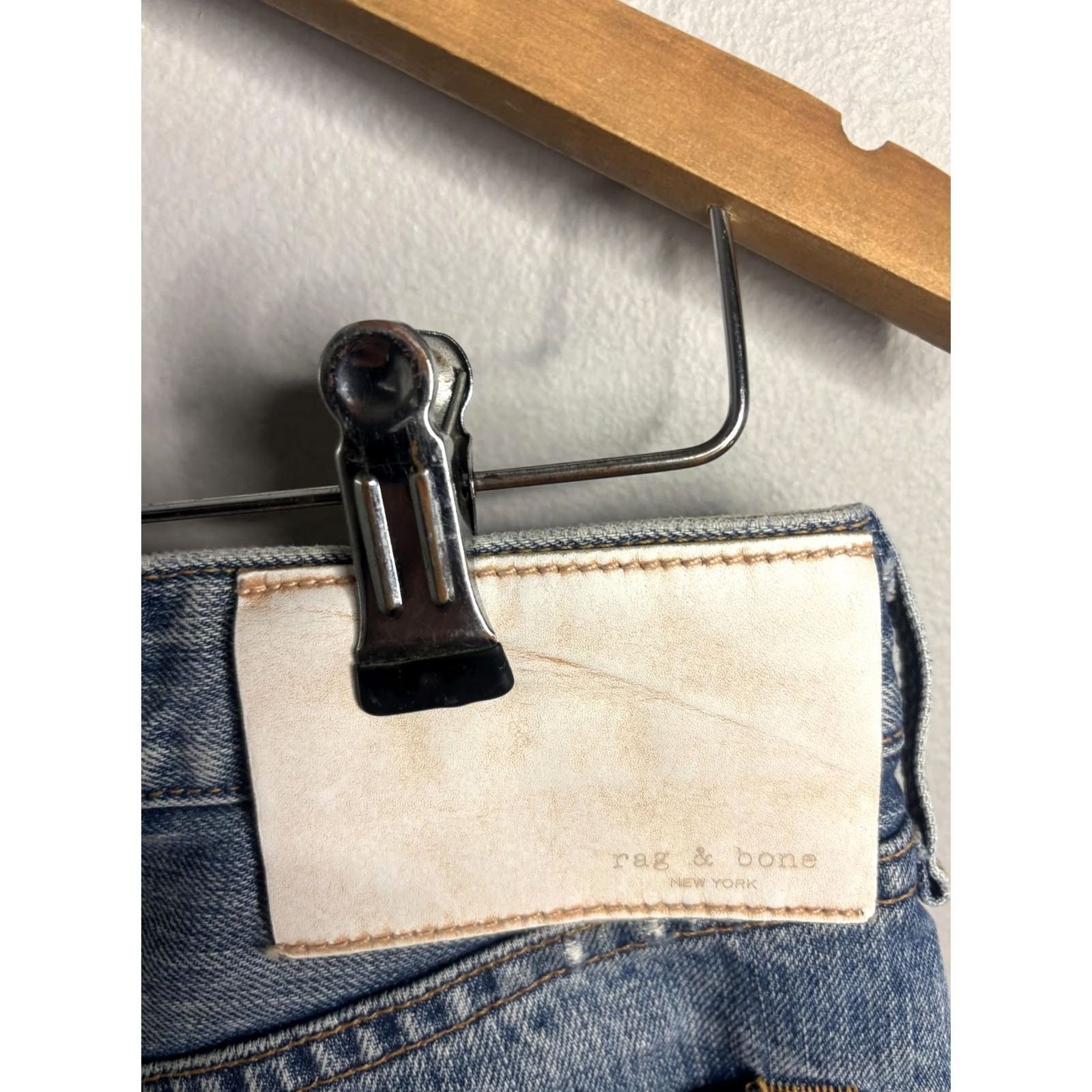 Rag & Bone Rag & Bone Jeans Womens 27 Blue Light Wash Boyfriend Distressed Cuffed Denim Size 27" / US 4 / IT 40 - 6 Thumbnail