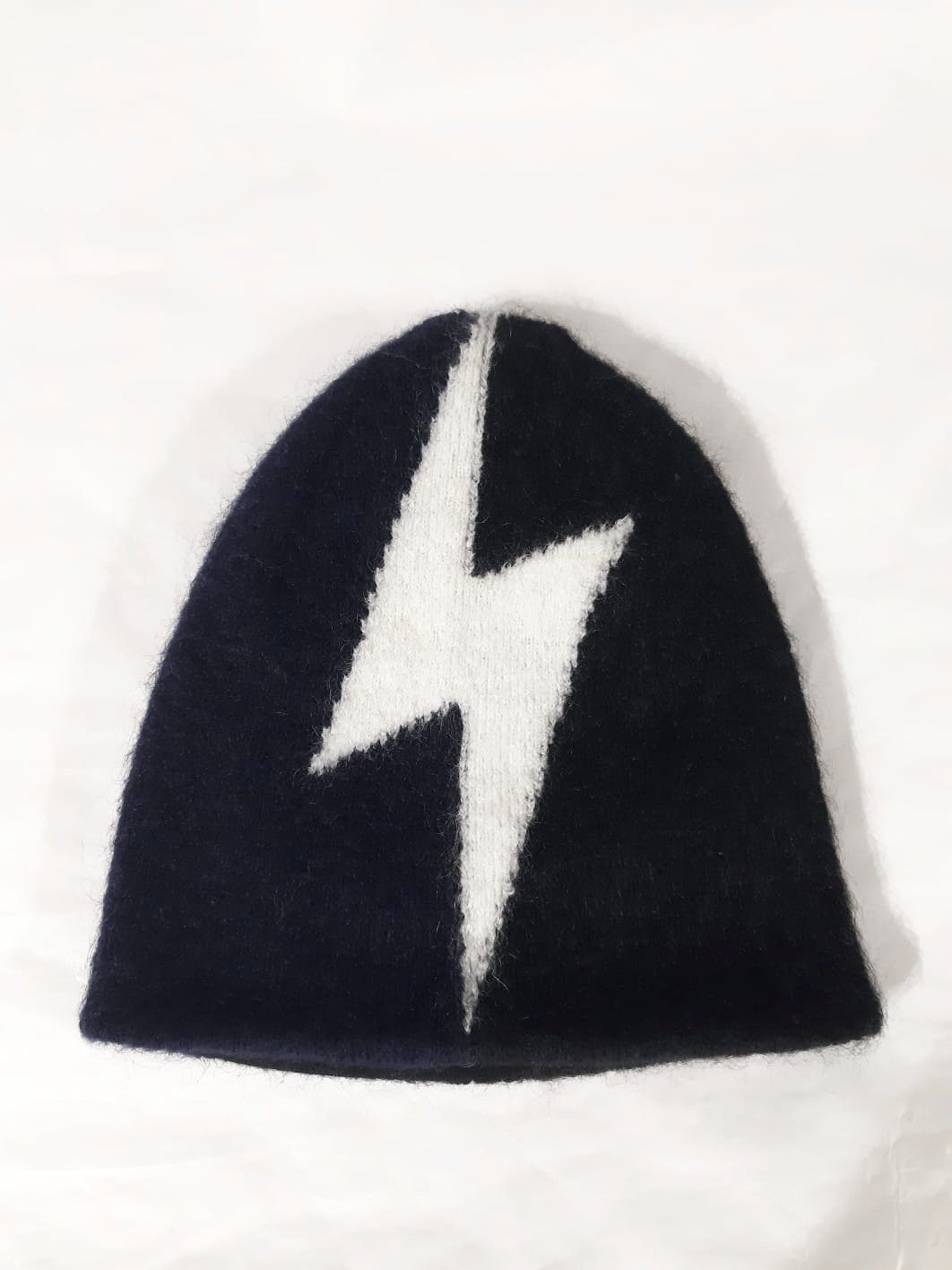 Neil Barrett Mohair Bolt Mohawk Beanie Size ONE SIZE - 1 Thumbnail