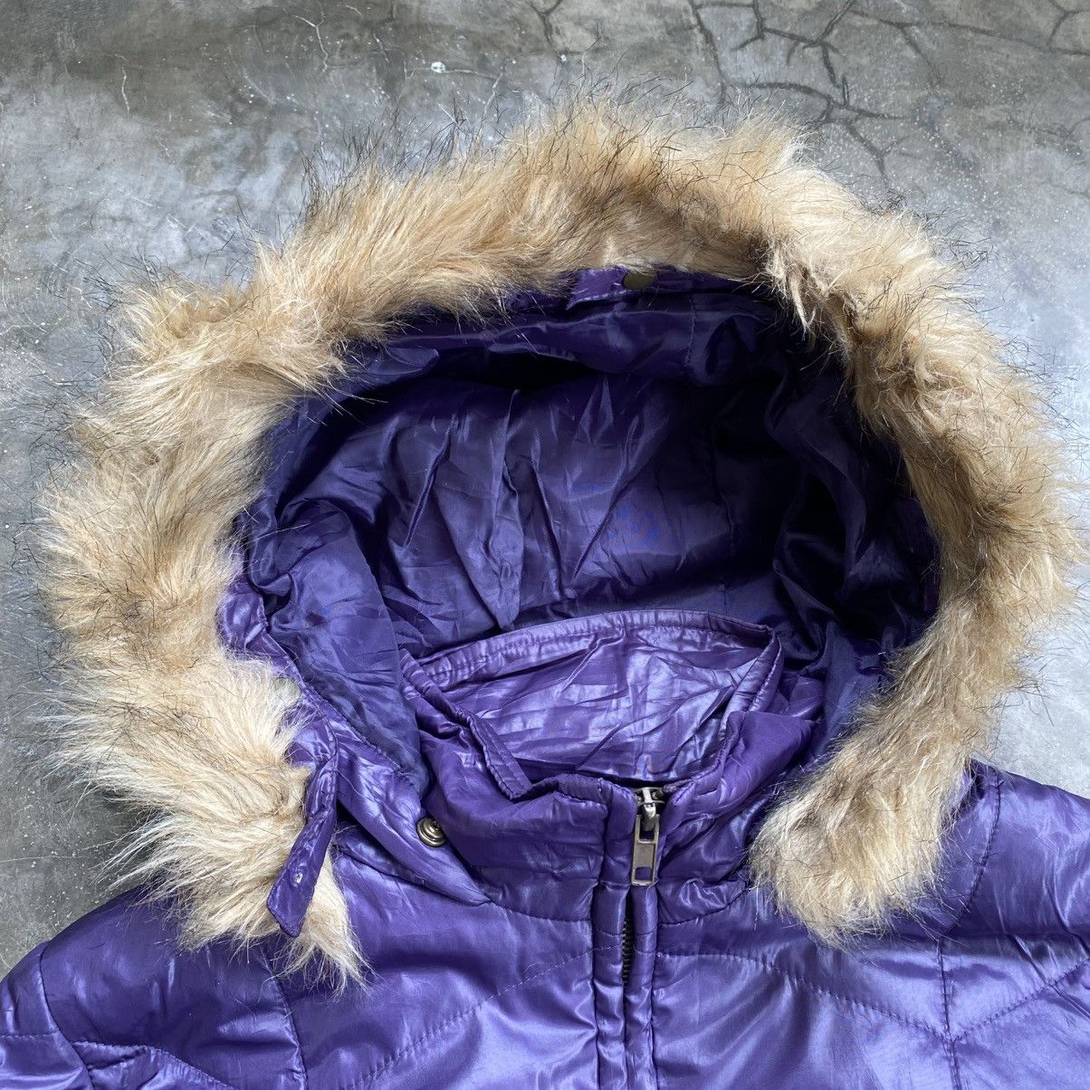 If Six Was Nine 2000s Blue Strive Purpel Vkei Style Fur Hoodie Jacket Size US M / EU 48-50 / 2 - 4 Thumbnail