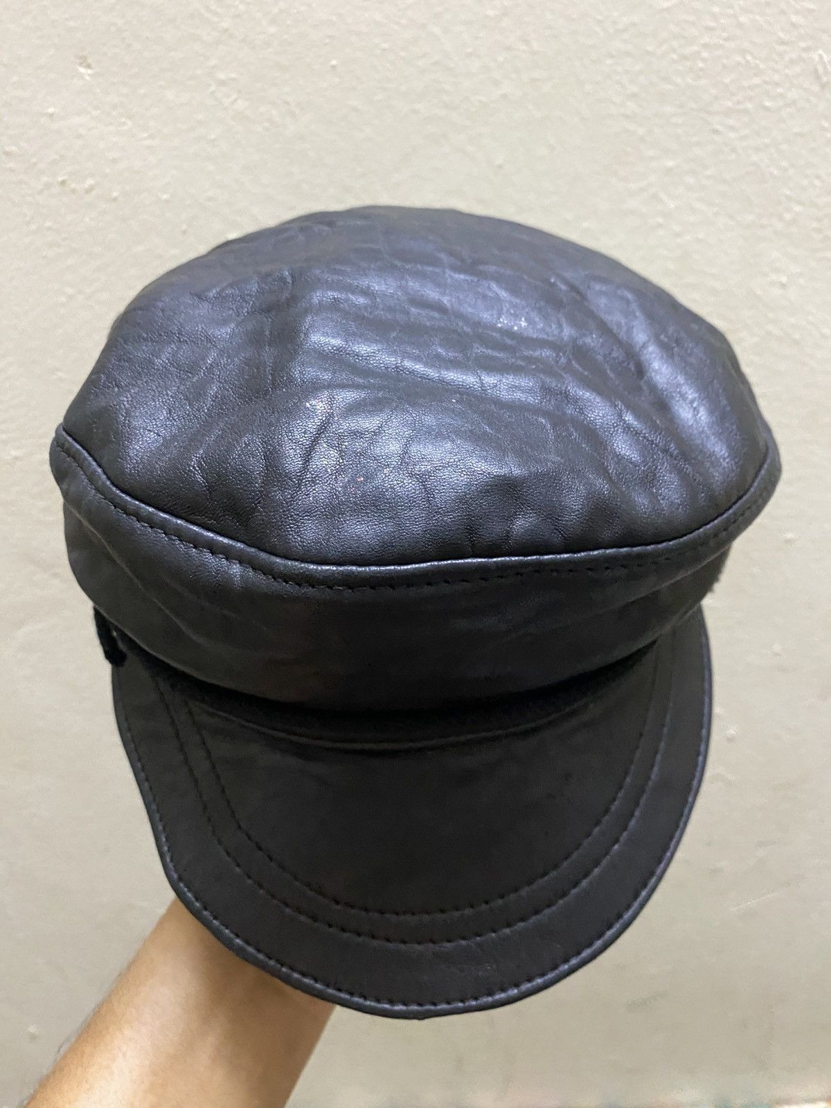 Vintage Vintage Captain Leather Cap Hat Size ONE SIZE - 4 Thumbnail