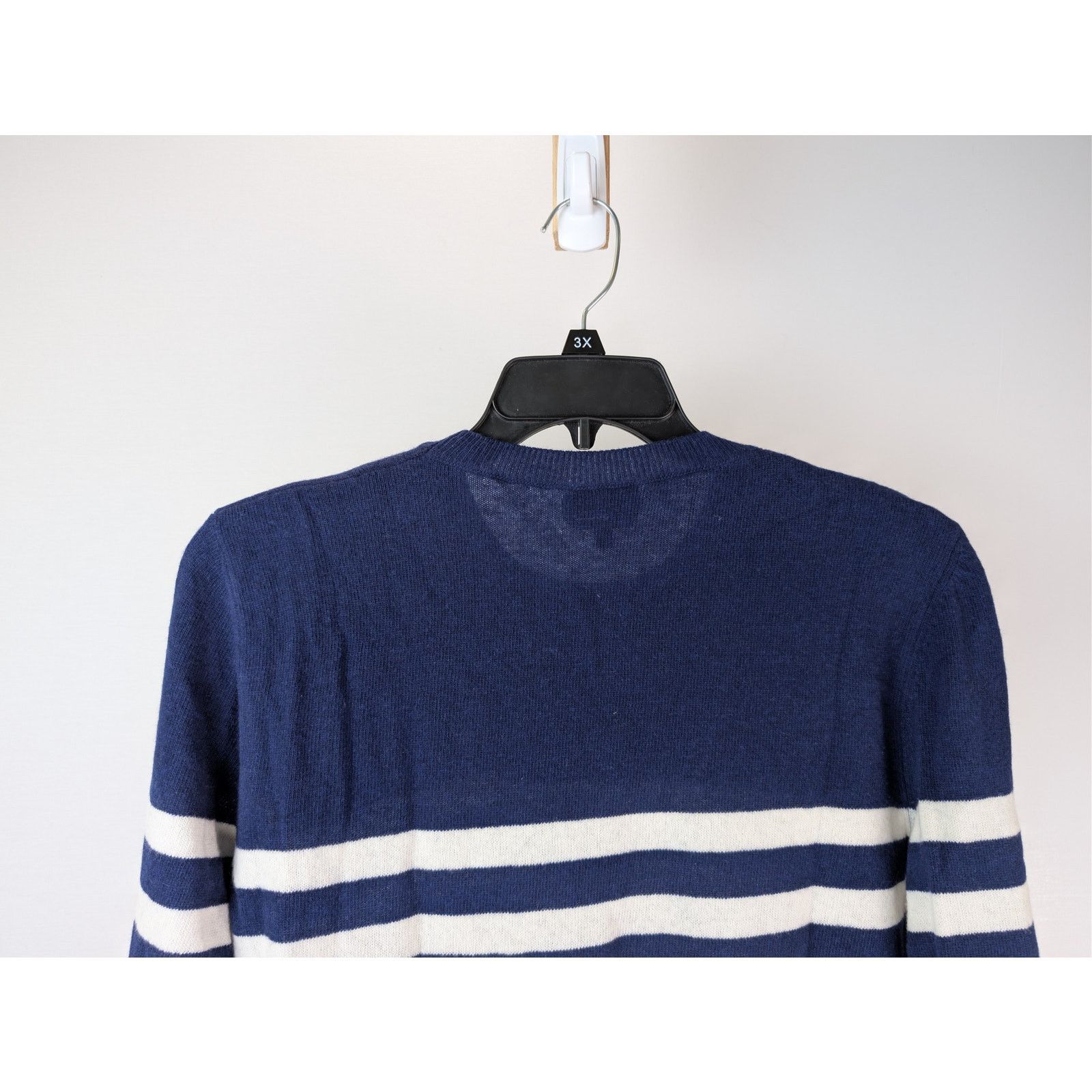A.P.C. o1rshd1 CC20 Men's Ismael Striped Crew Knit sweater in Navy Size US M / EU 48-50 / 2 - 11 Thumbnail