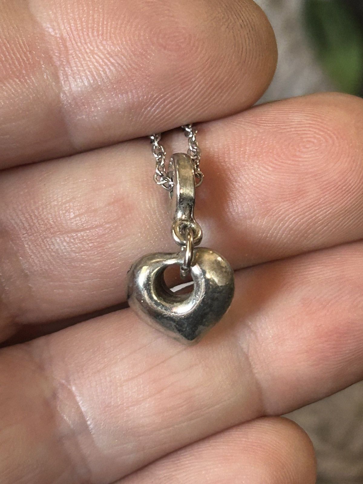 Handmade Handcrafted vintage threader heart pendant on chain necklace Size ONE SIZE - 5 Thumbnail