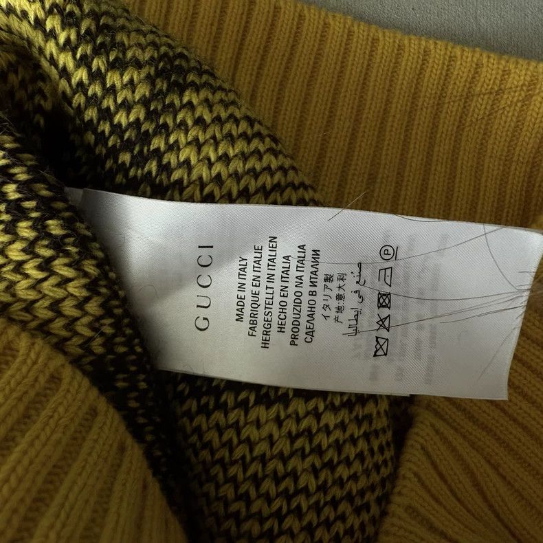 Gucci Gucci SizeOS Yellow bat pattern sweater Size US M / EU 48-50 / 2 - 3 Thumbnail