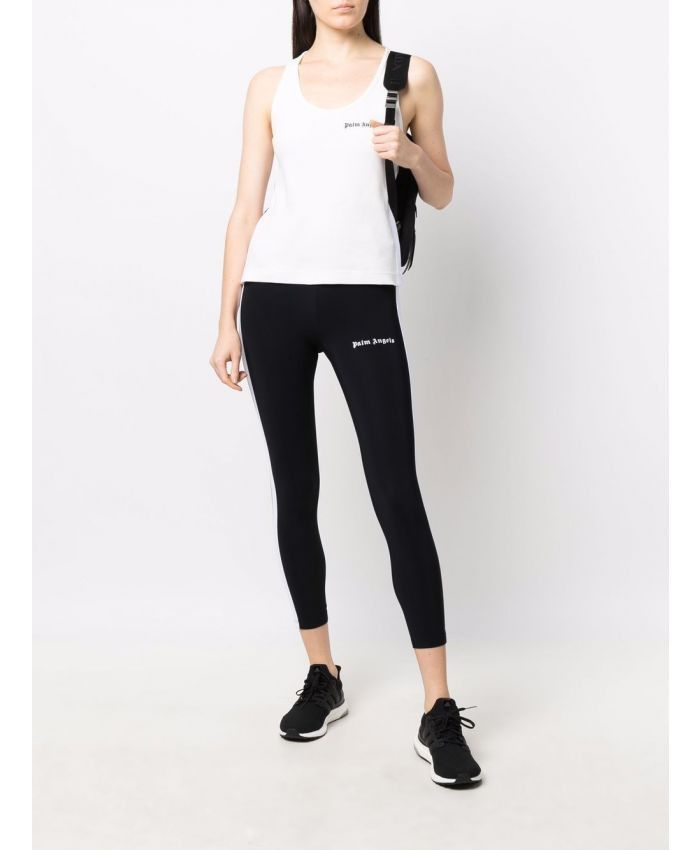 Palm Angels o1mle0425 Logo Tank Top in White Size XS / US 0-2 / IT 36-38 - 2 Thumbnail