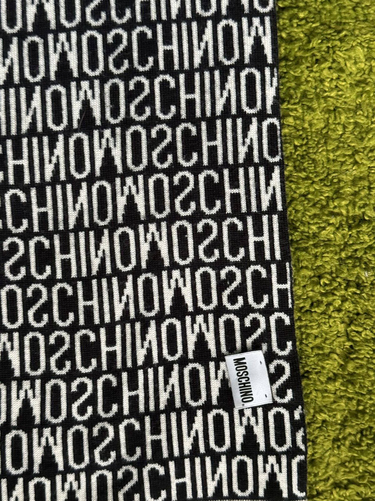 Moschino × Vintage Moschino monogram 100% wool scarf Size ONE SIZE - 2 Thumbnail