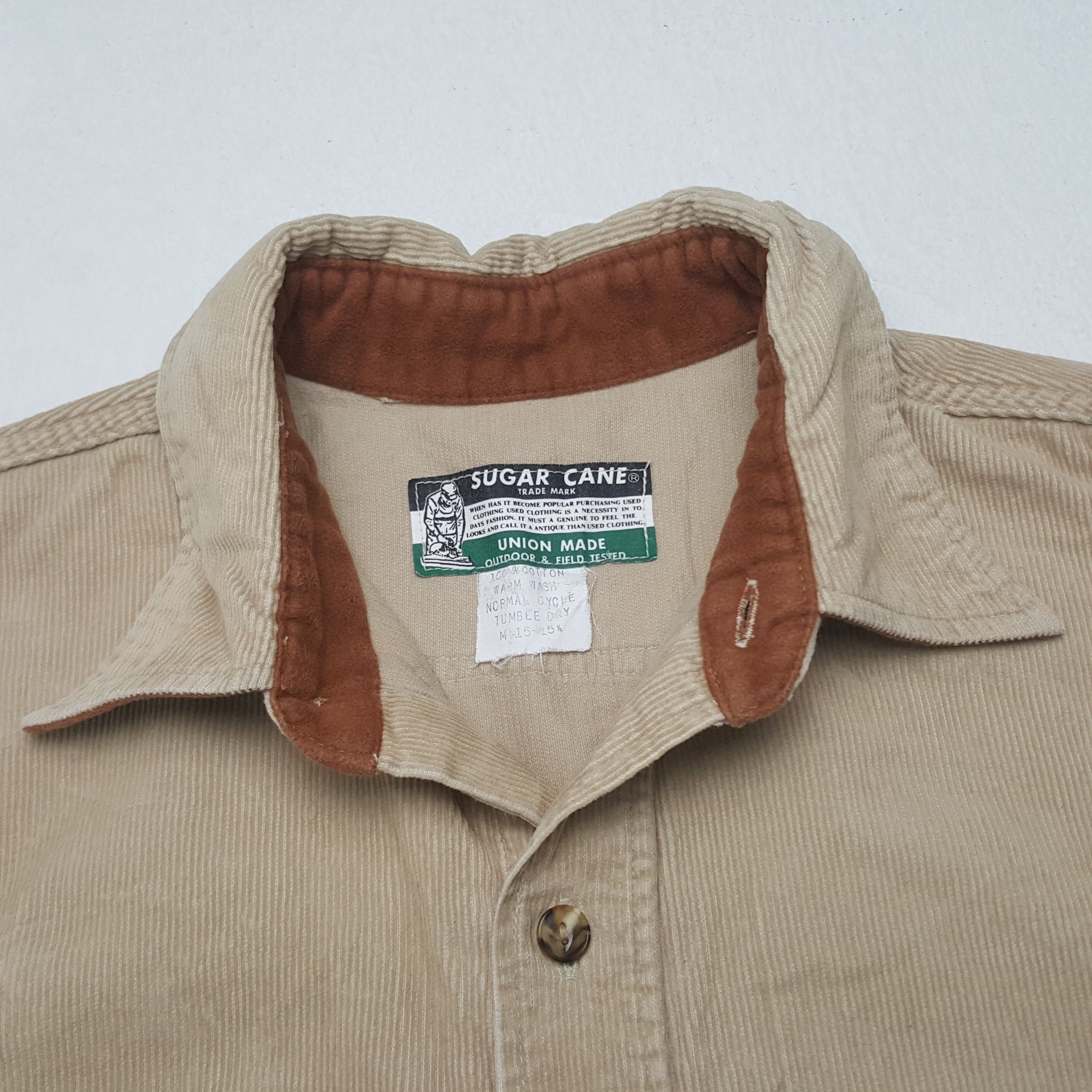 Sugar Cane × Vintage Vintage Sugar Cane Corduroy Worker Button Up Shirt Size US M / EU 48-50 / 2 - 4 Thumbnail