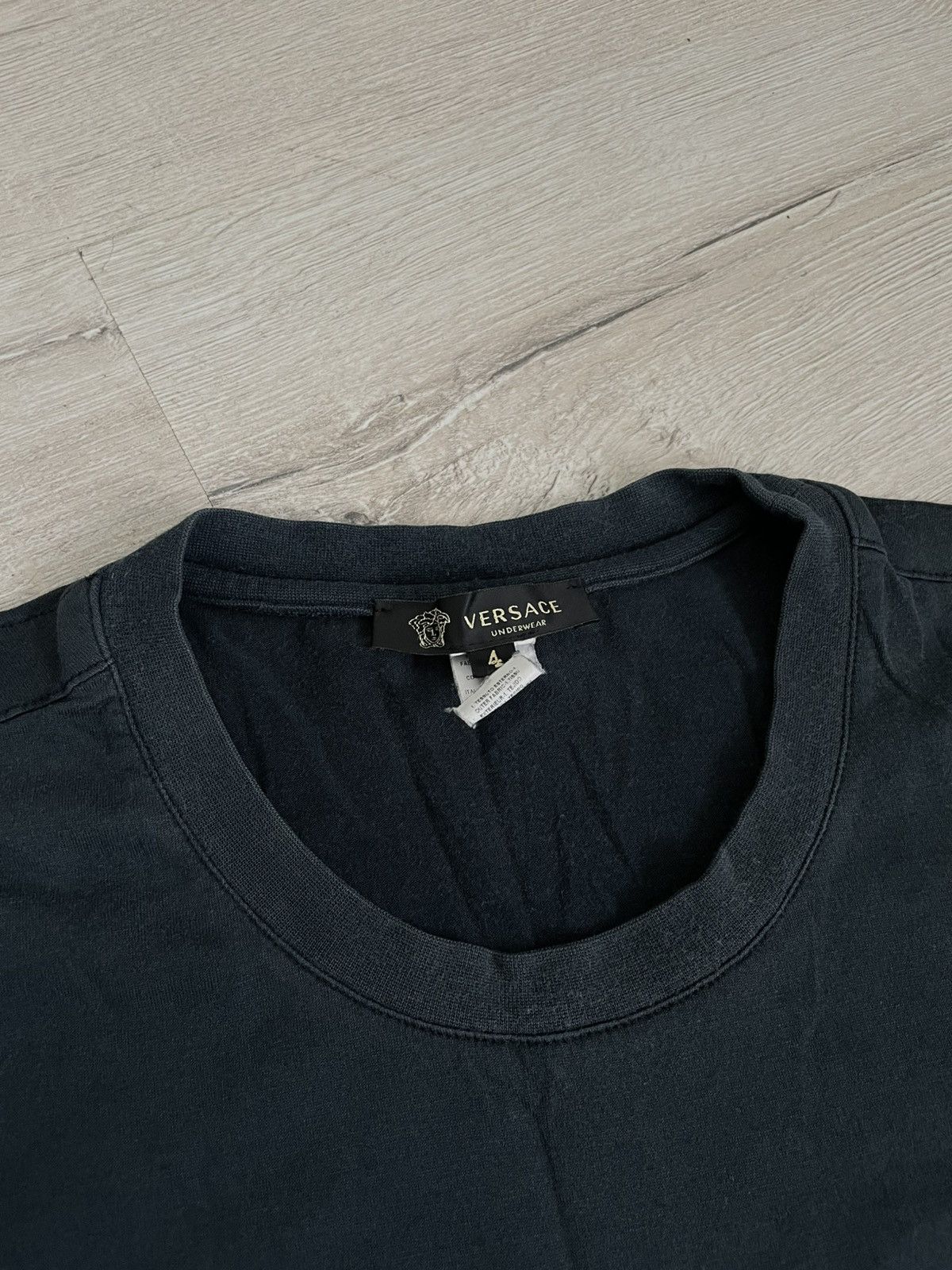 Versace × Vintage Vintage Versace Underwear Gym T-shirt With Blue Logo Y2k Size US S / EU 44-46 / 1 - 4 Thumbnail