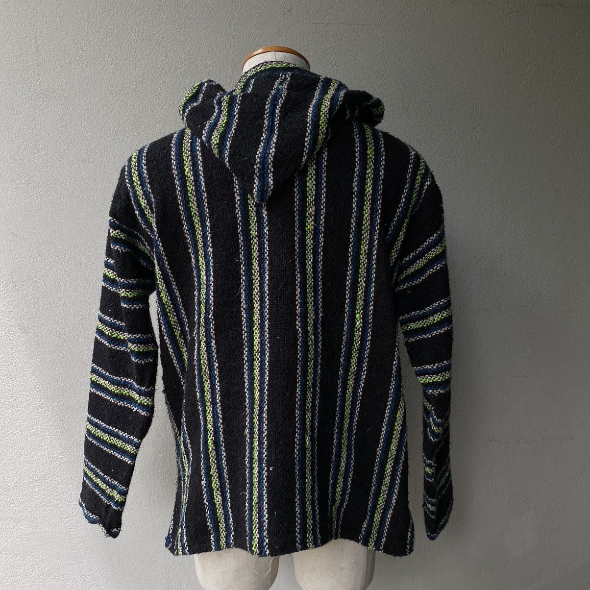 Vintage Black & Green Striped Baja Hoodie Size US M / EU 48-50 / 2 - 10 Thumbnail